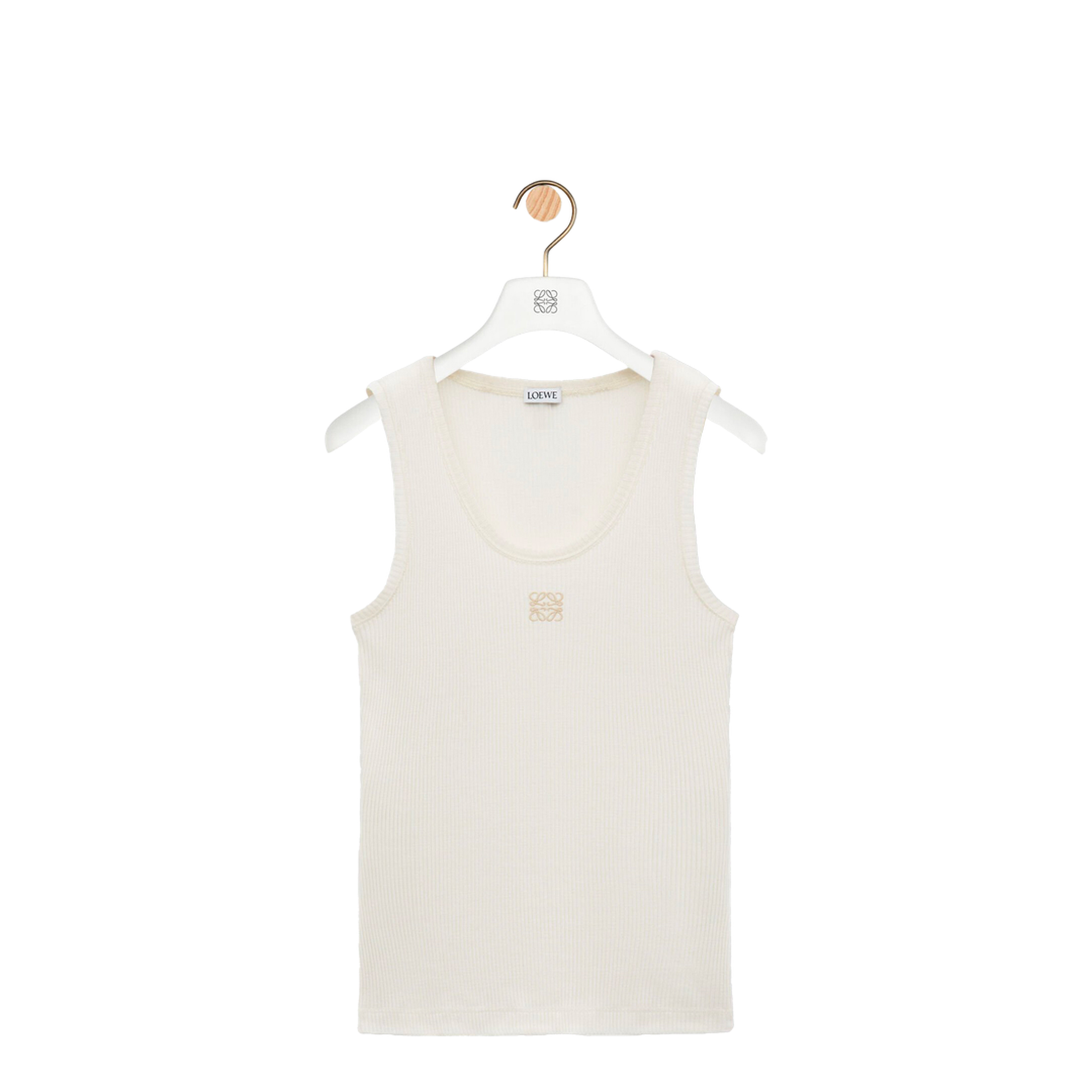 Anagram Ribbed Silk Tank Top - Image 1