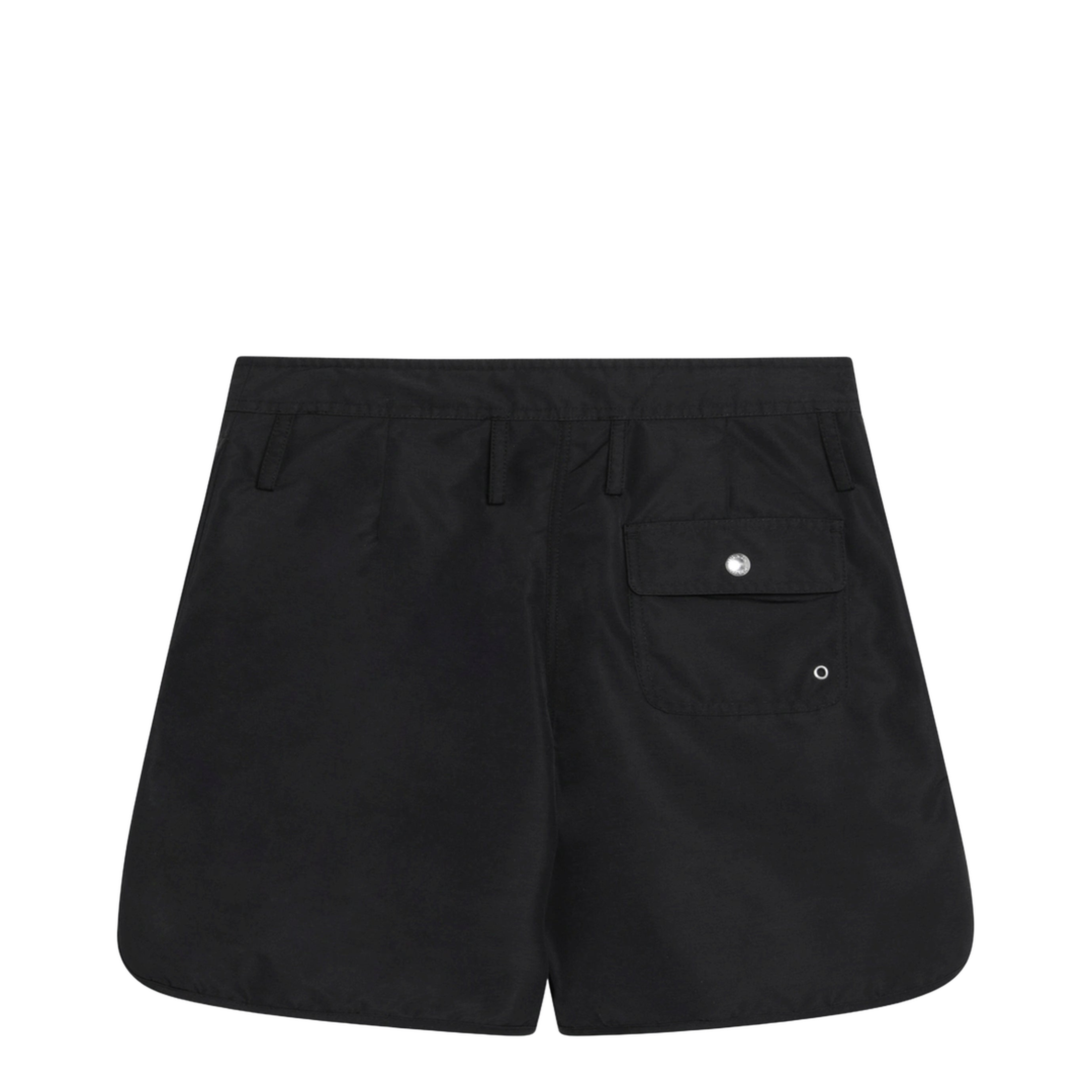 Black Re-Nylon Shorts With Drawstring - Image 2