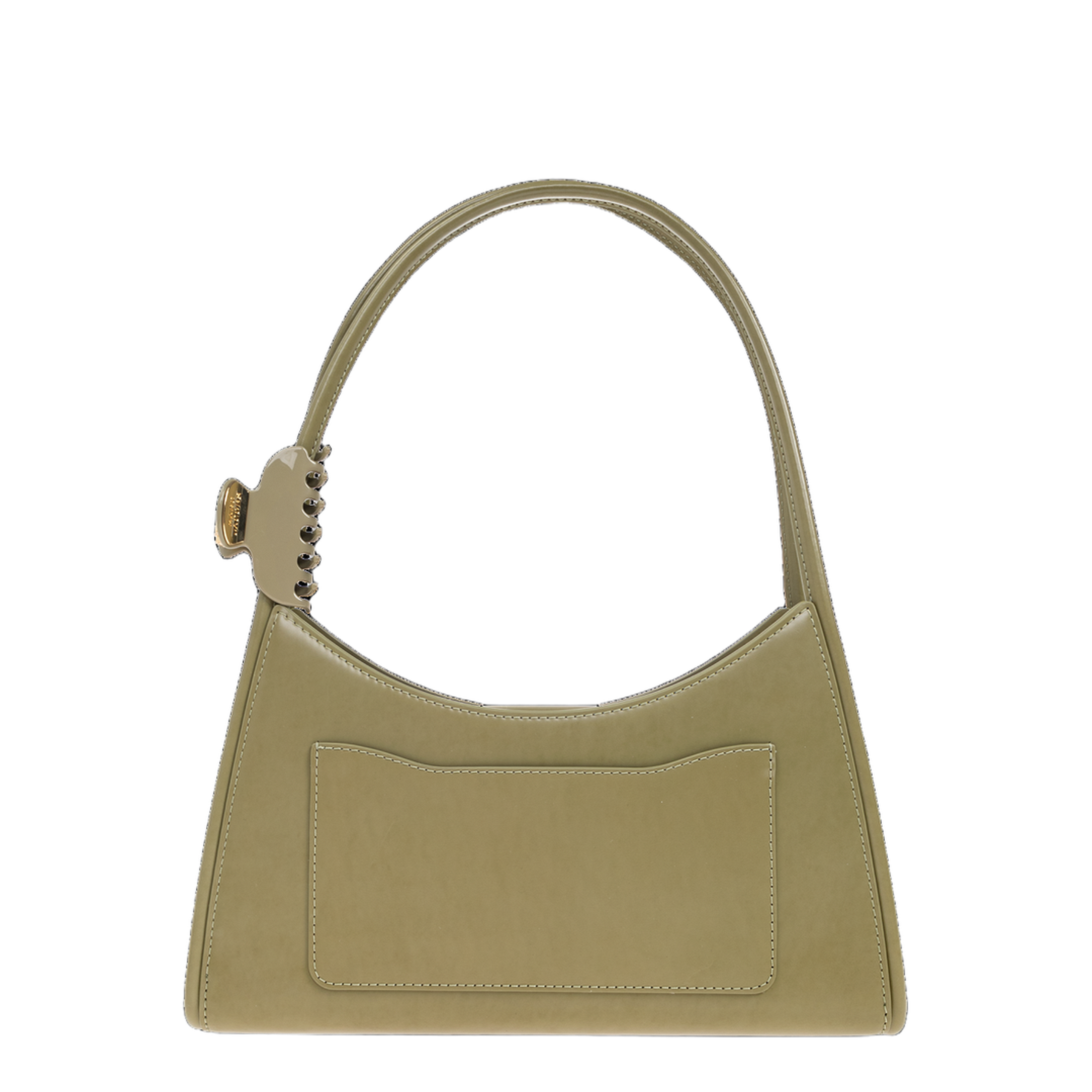 The Glam Claw Clip Shoulder Bag Medium Spazzolato Leather - Reed - Image 3