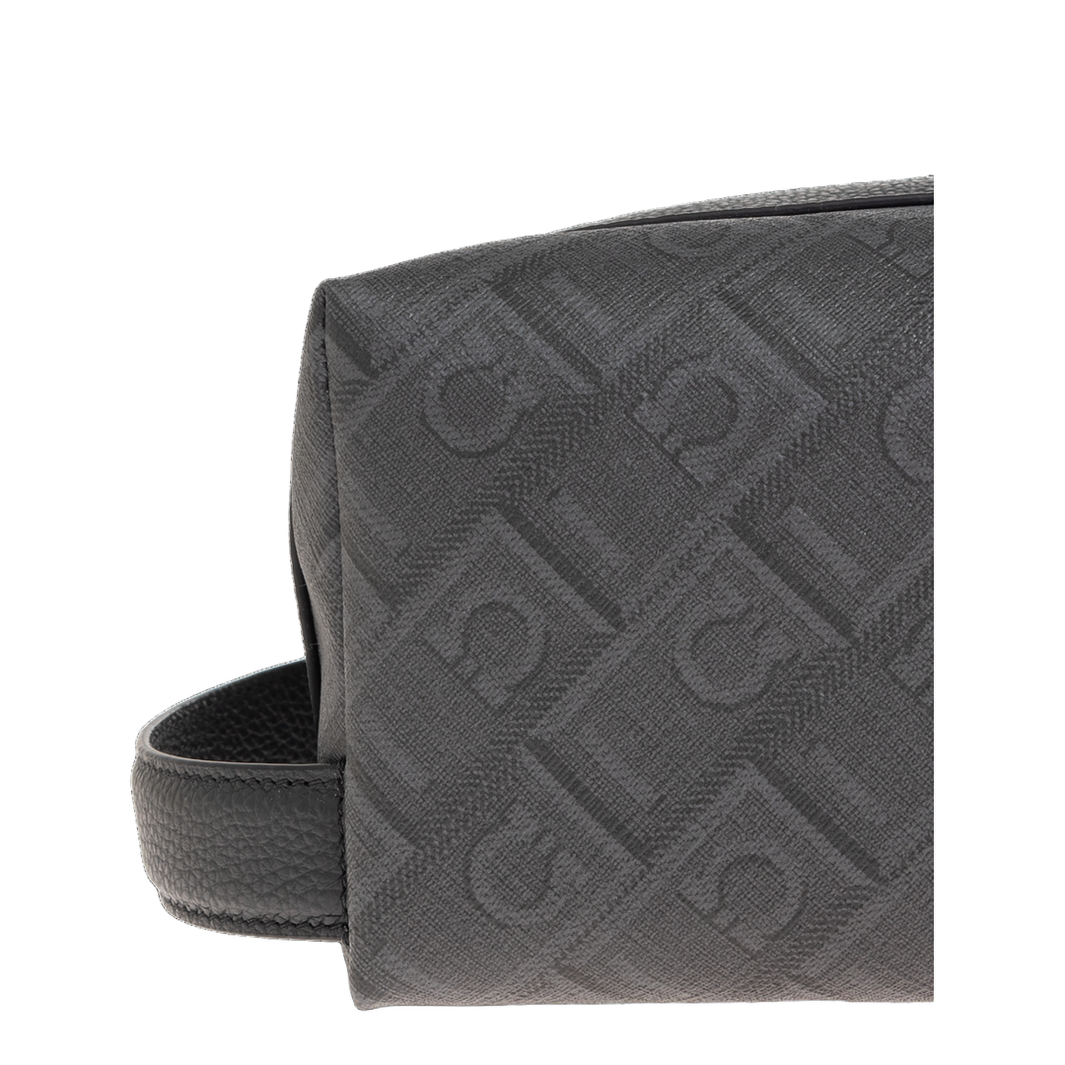 Gancini All-Over Monogram Coated Canvas Wash Bag - Nero Grigio - Image 5
