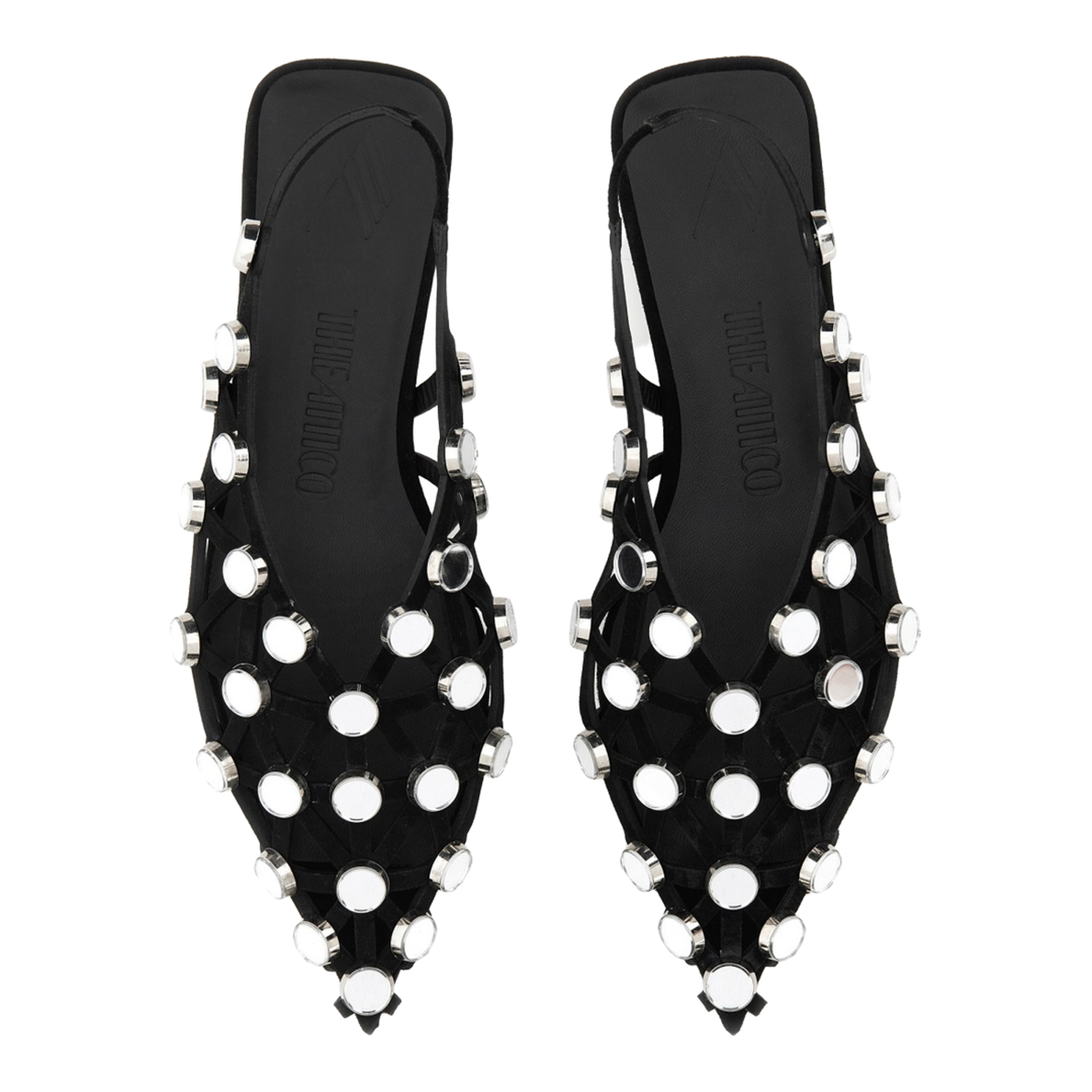 Black Grid Ballet Flats - Image 2