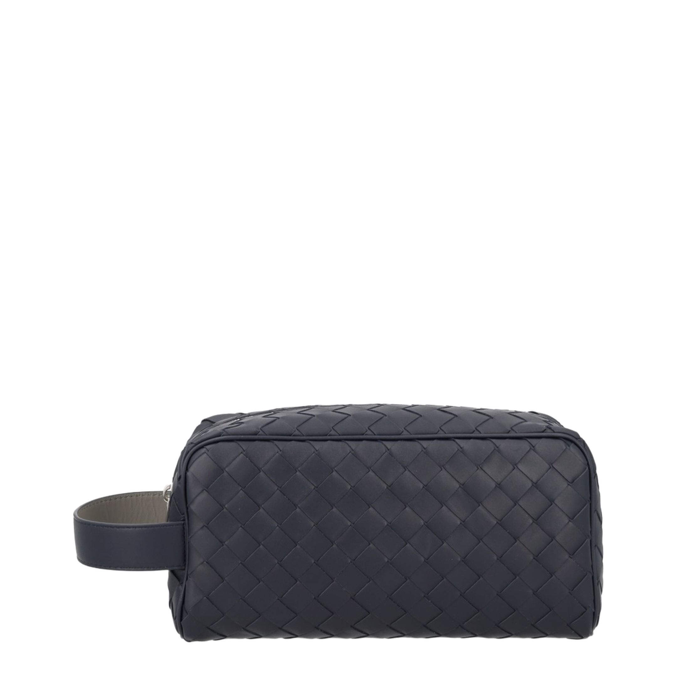 Intrecciato One Size Calfskin Travel Pouch - Midnight/Basalt - Image 2