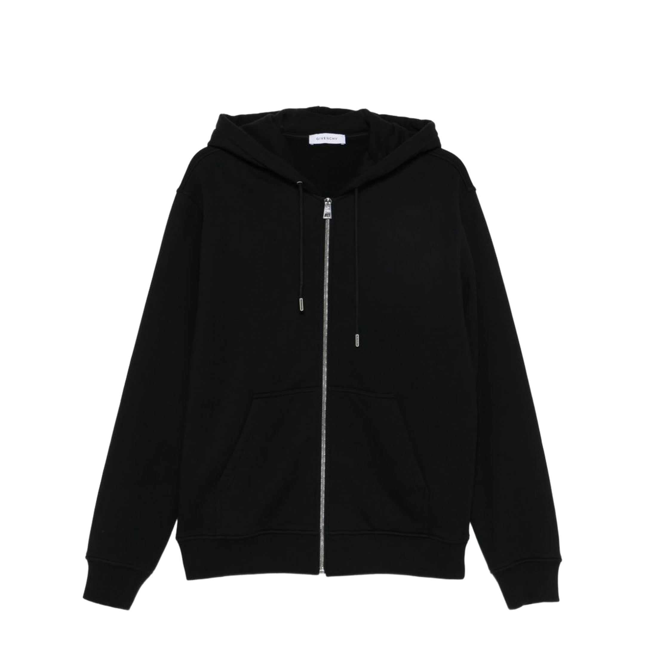 Hooded Cotton Sweatshirt in Black - Image 1