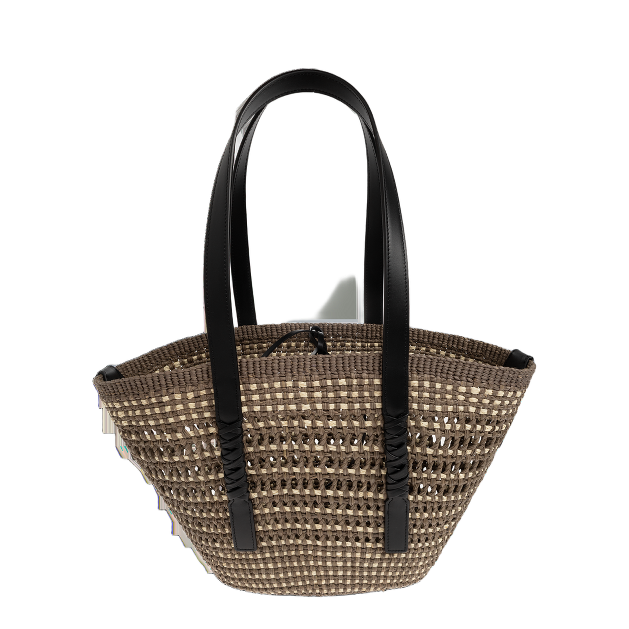 Braid Basket Medium Iraca Palm Basket - Khaki/Natural - Image 3
