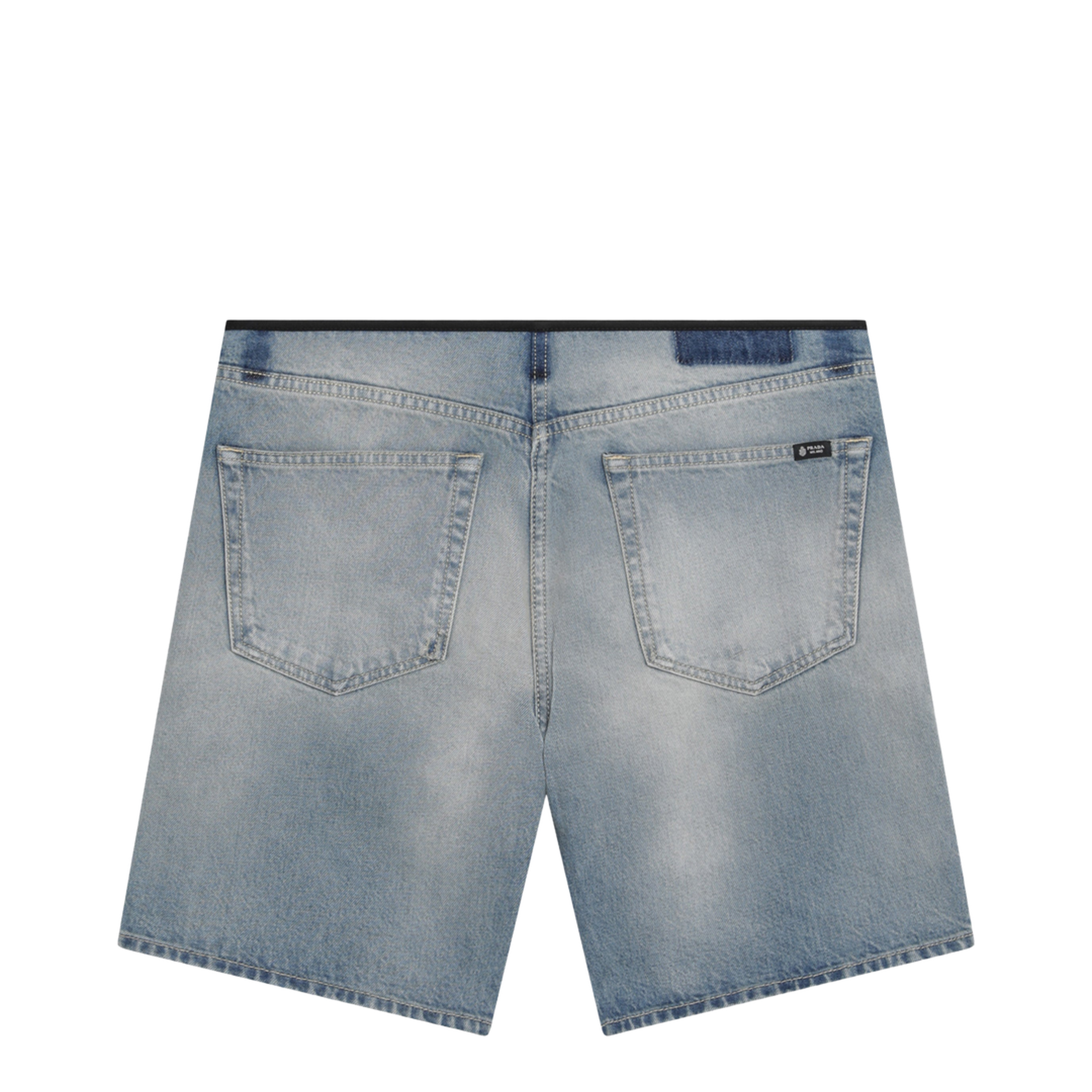 Blue Shorts With A Washed Effect - Image 2