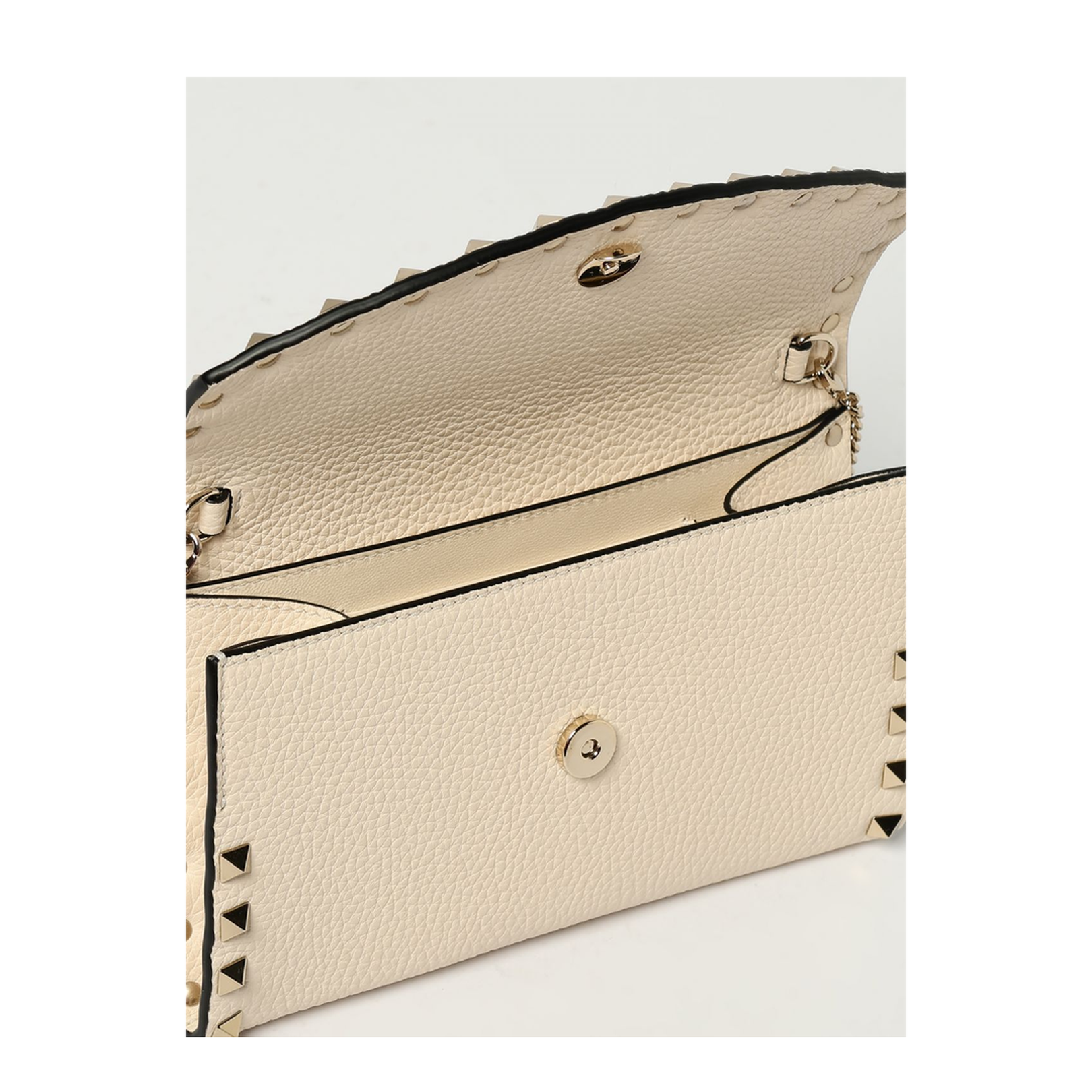 Rockstud Crossbody Bag Wallet Leather Cream - Image 5