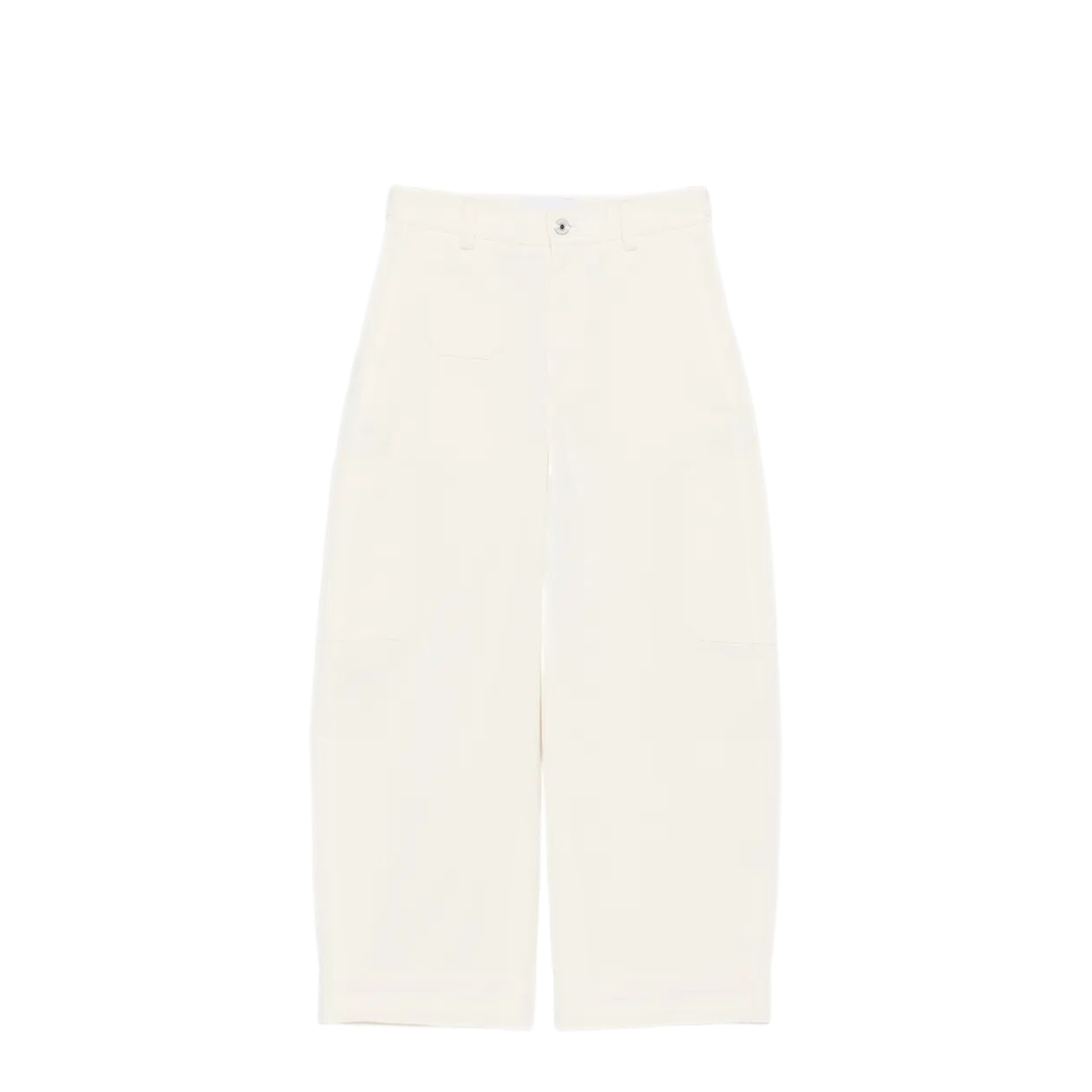 Cotton And Wool Cocoon Cropped Cargo Pants - Image 1