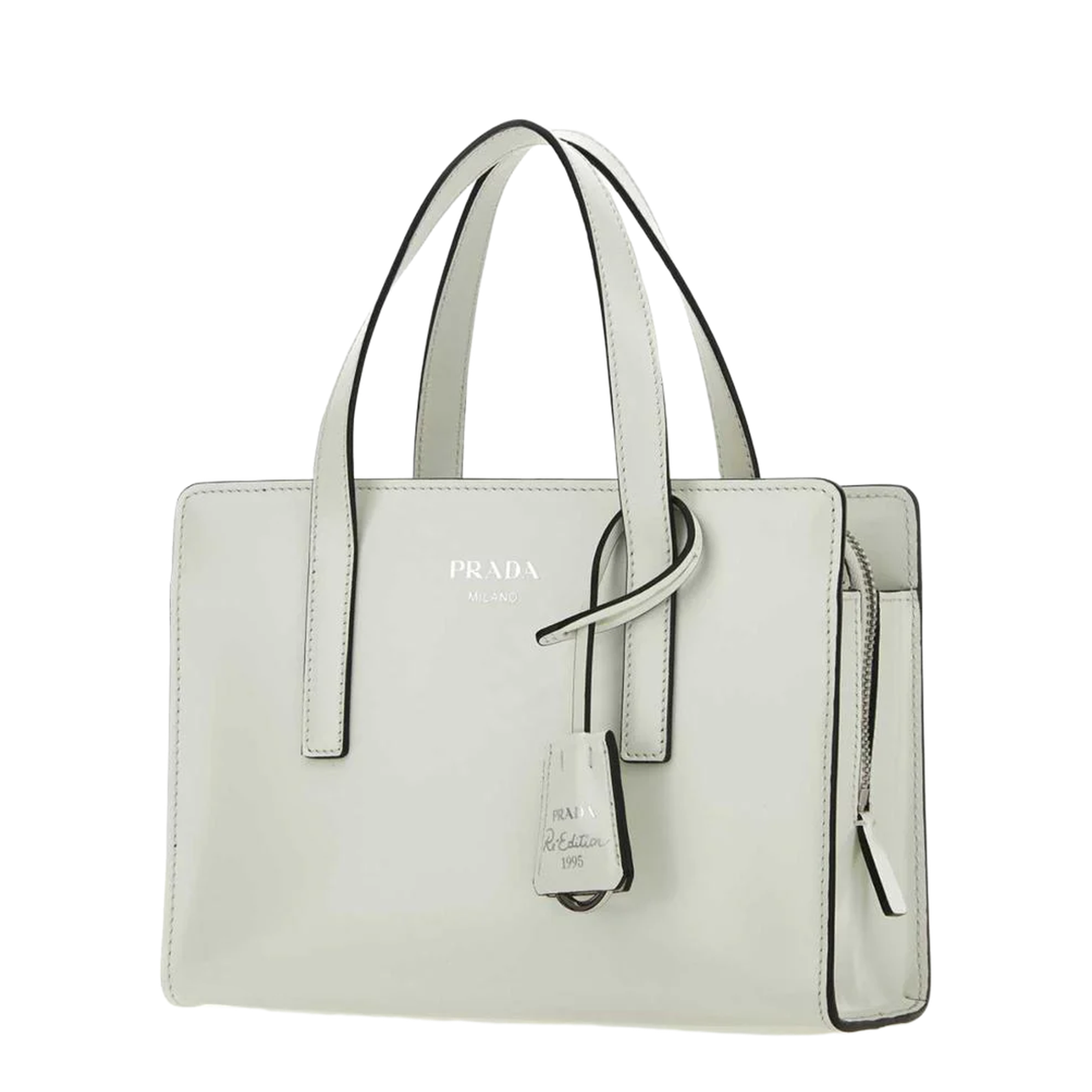 Re-Edition 1995 Mini Brushed Leather Handbag - White - Image 3