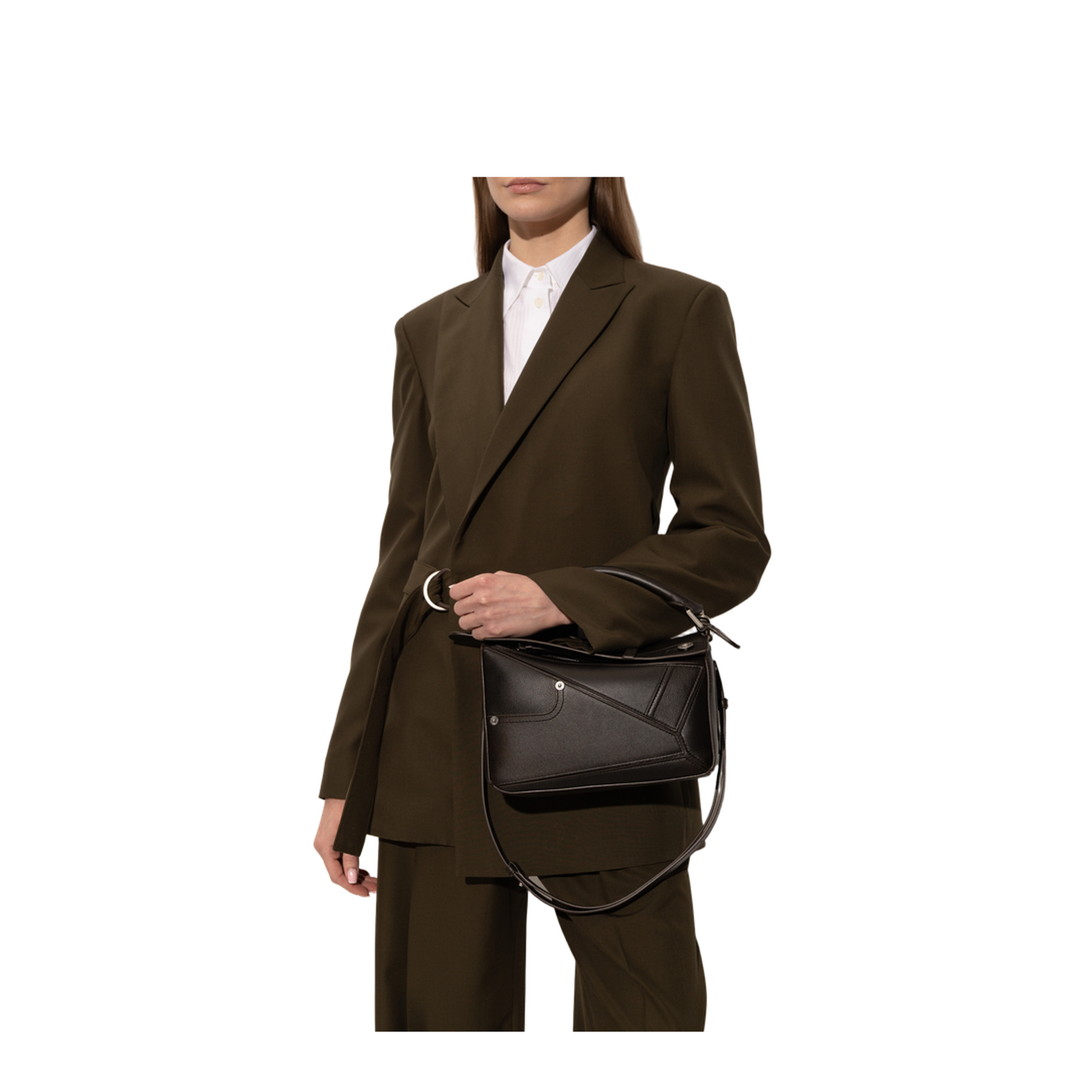 Puzzle Small Calfskin Crossbody Bag - Vintage Brown - Image 2