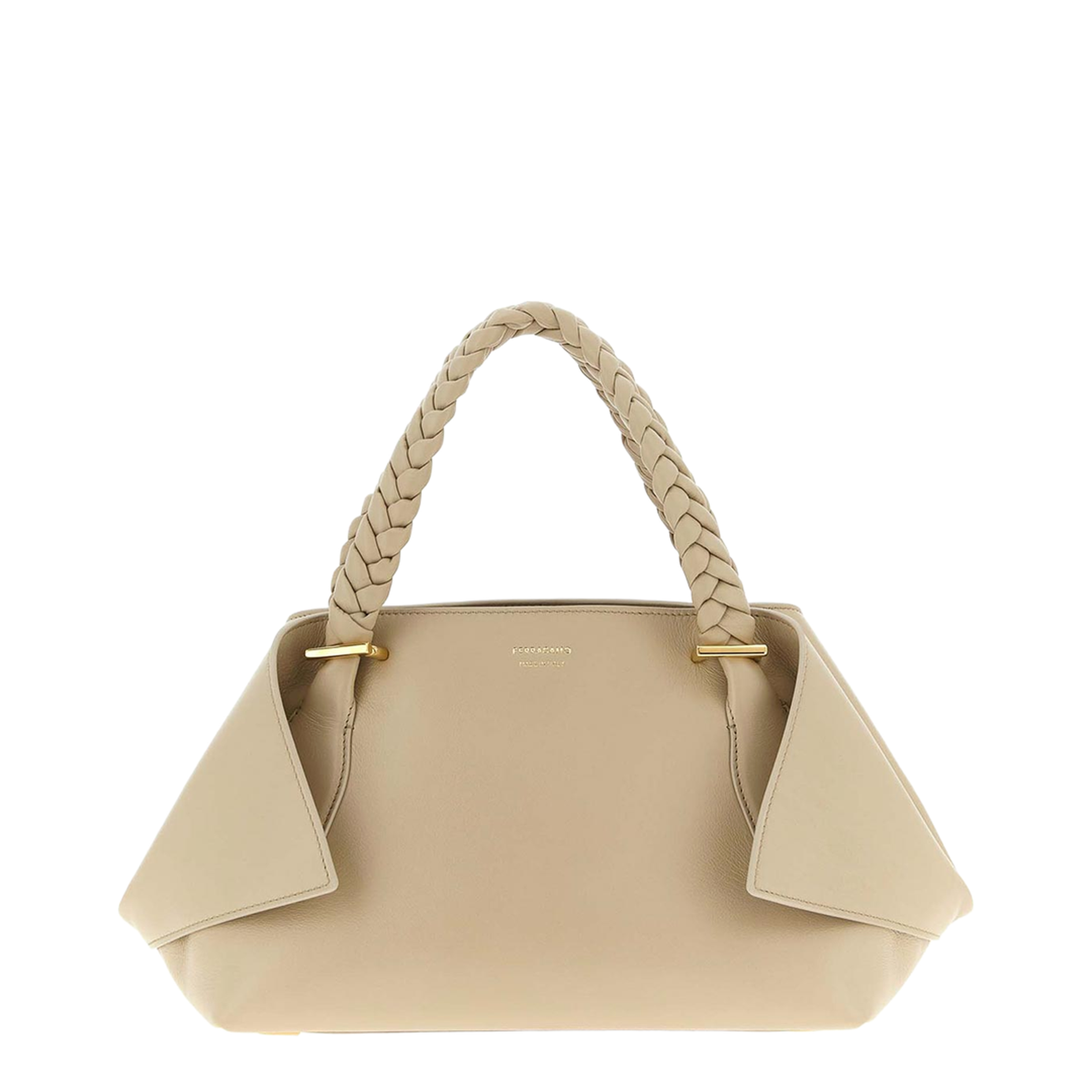 Handbag (M) Leather Beige - Image 1