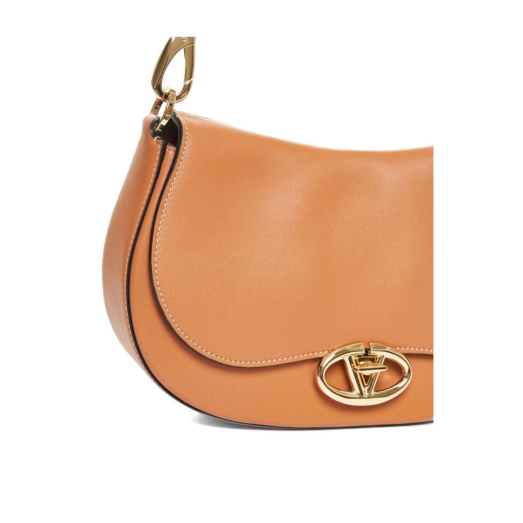 Ohval Small Calfskin Shoulder Bag - Beige - Image 4
