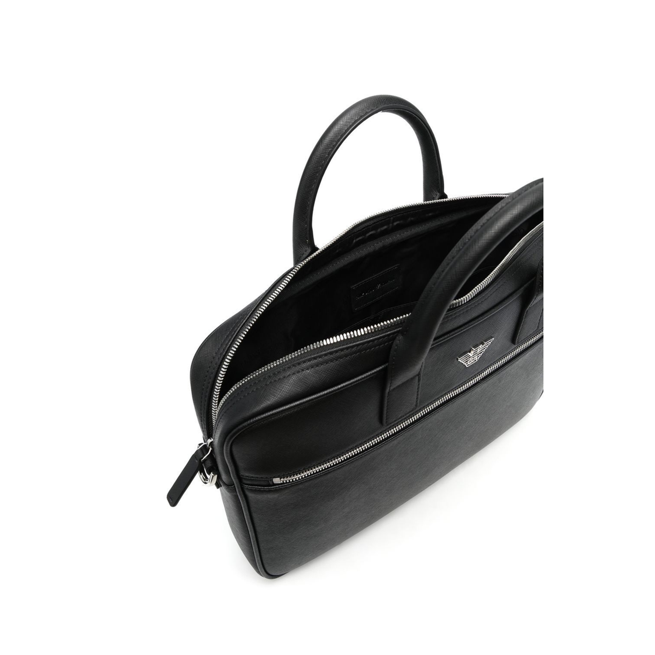 ASV Regenerated Saffiano Leather Business Bag - Black - Image 2