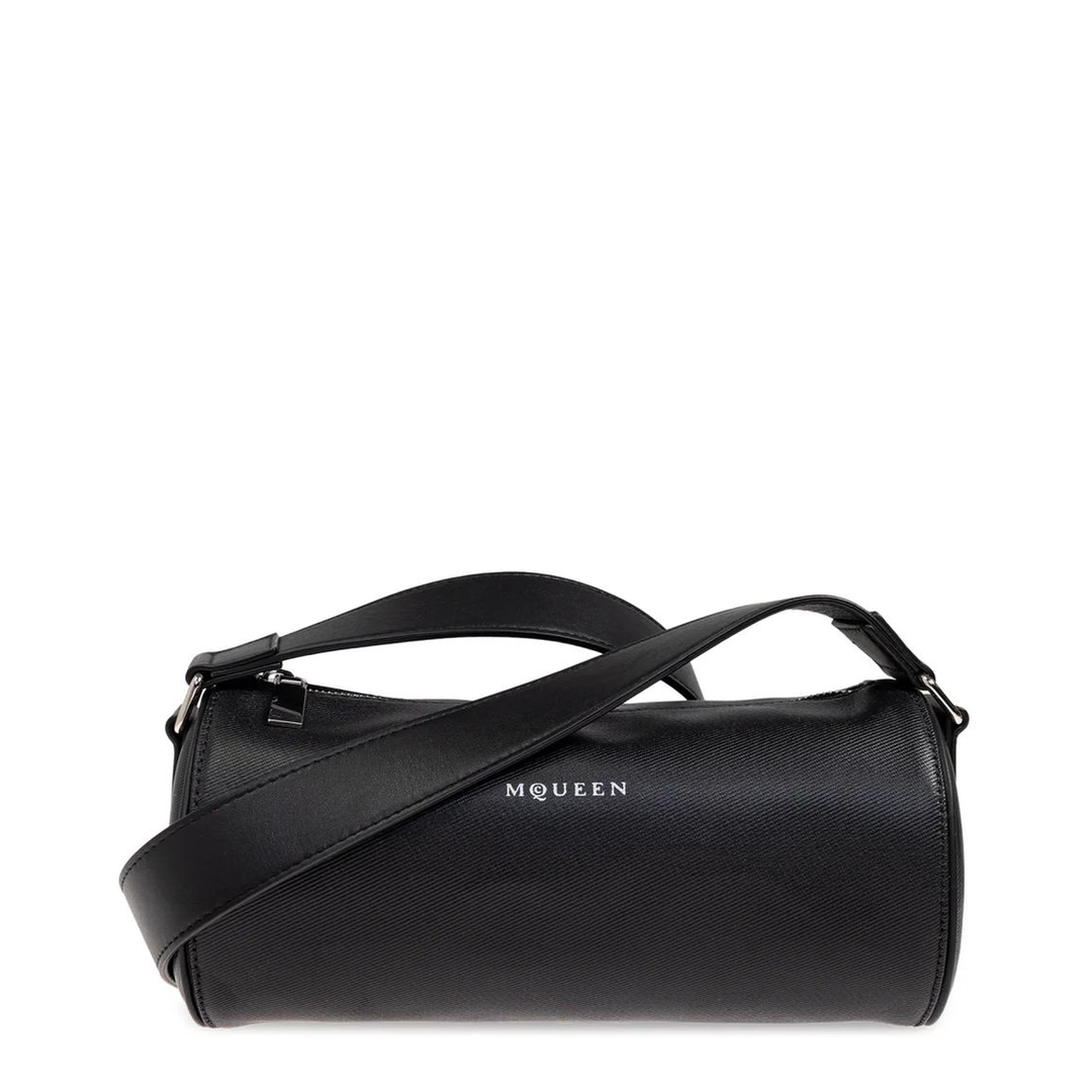 Roller Small Calf Leather Shoulder Bag - Black - Image 2