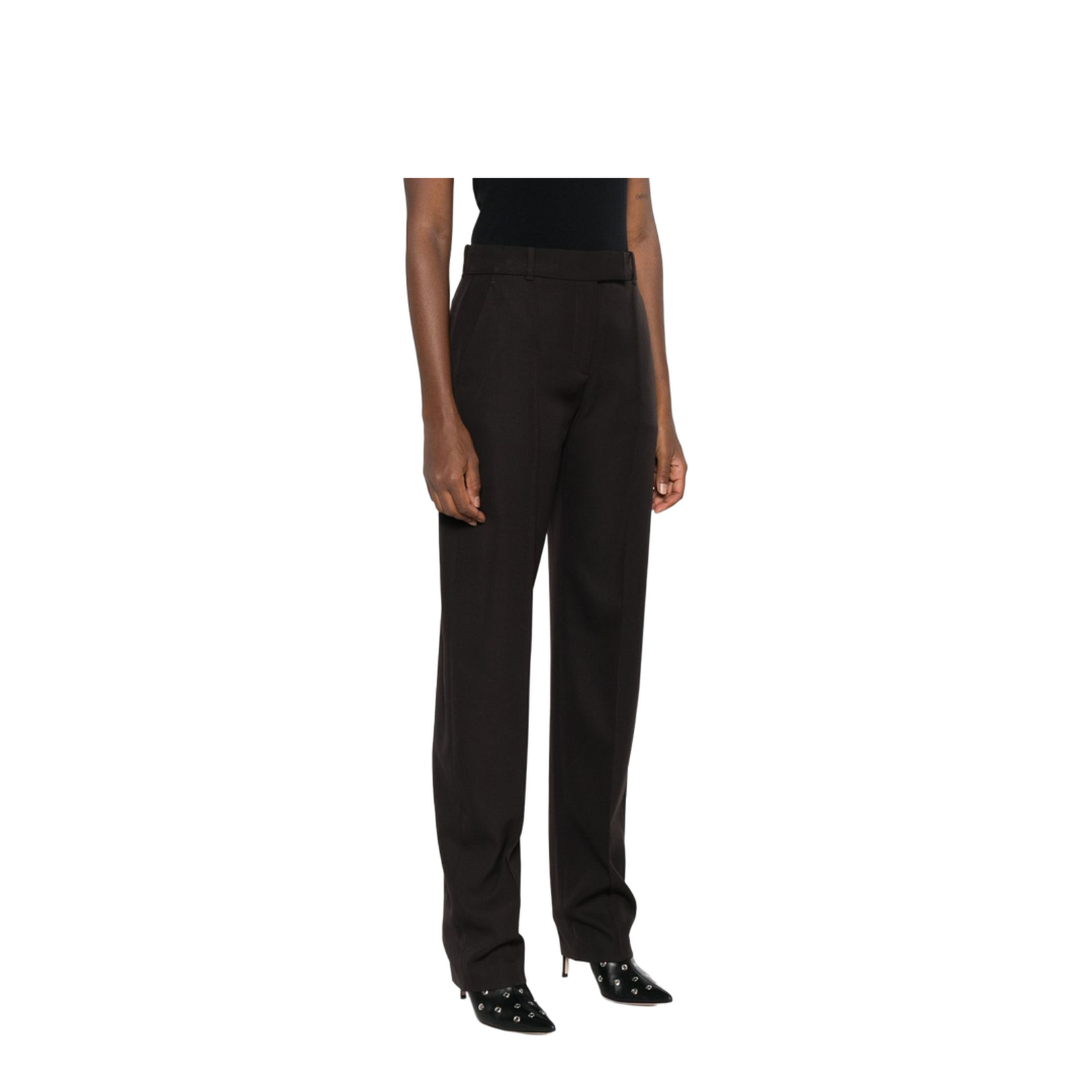 Brown Pressed Crease Pants - Image 5