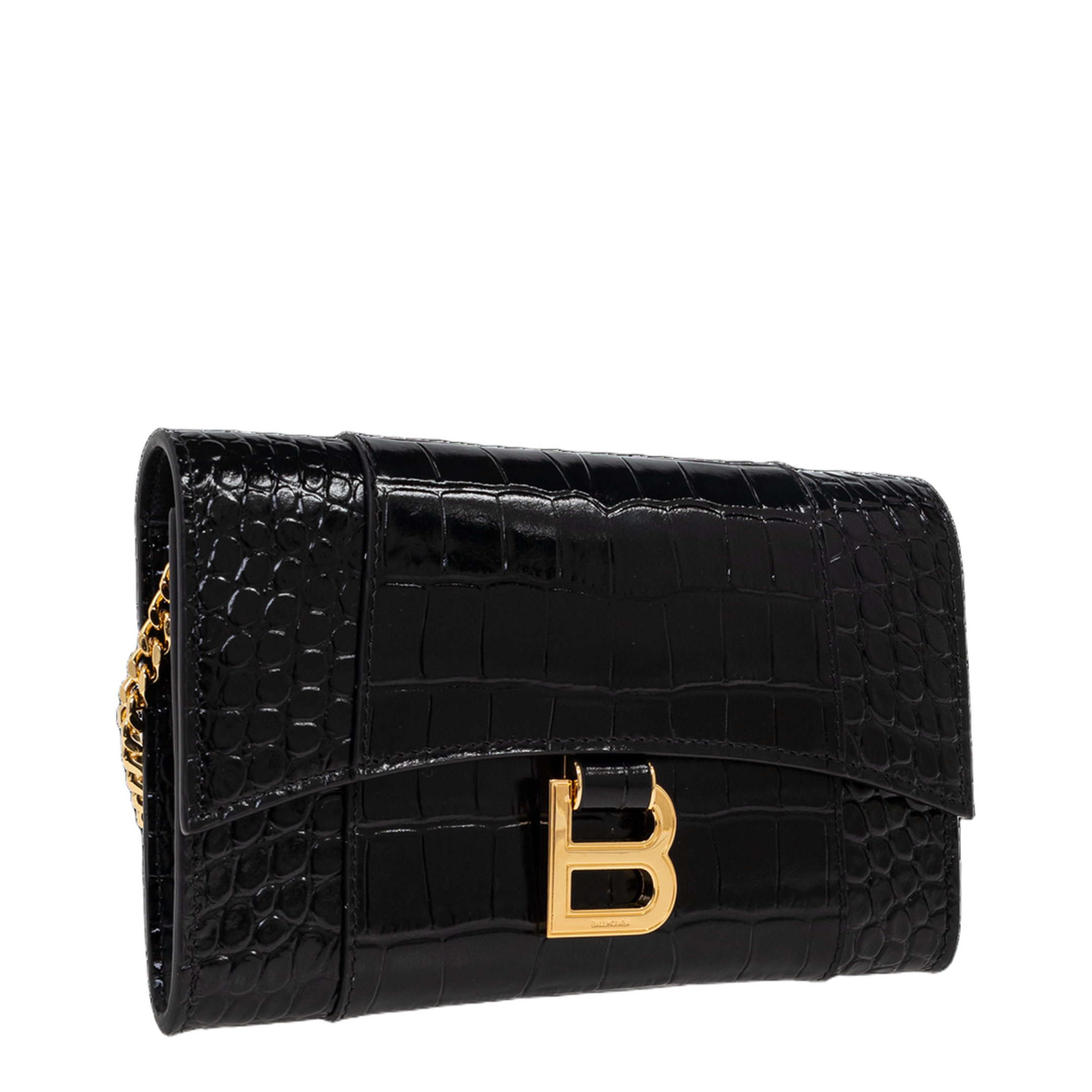 Hourglass Wallet On Chain in Black - Image 4