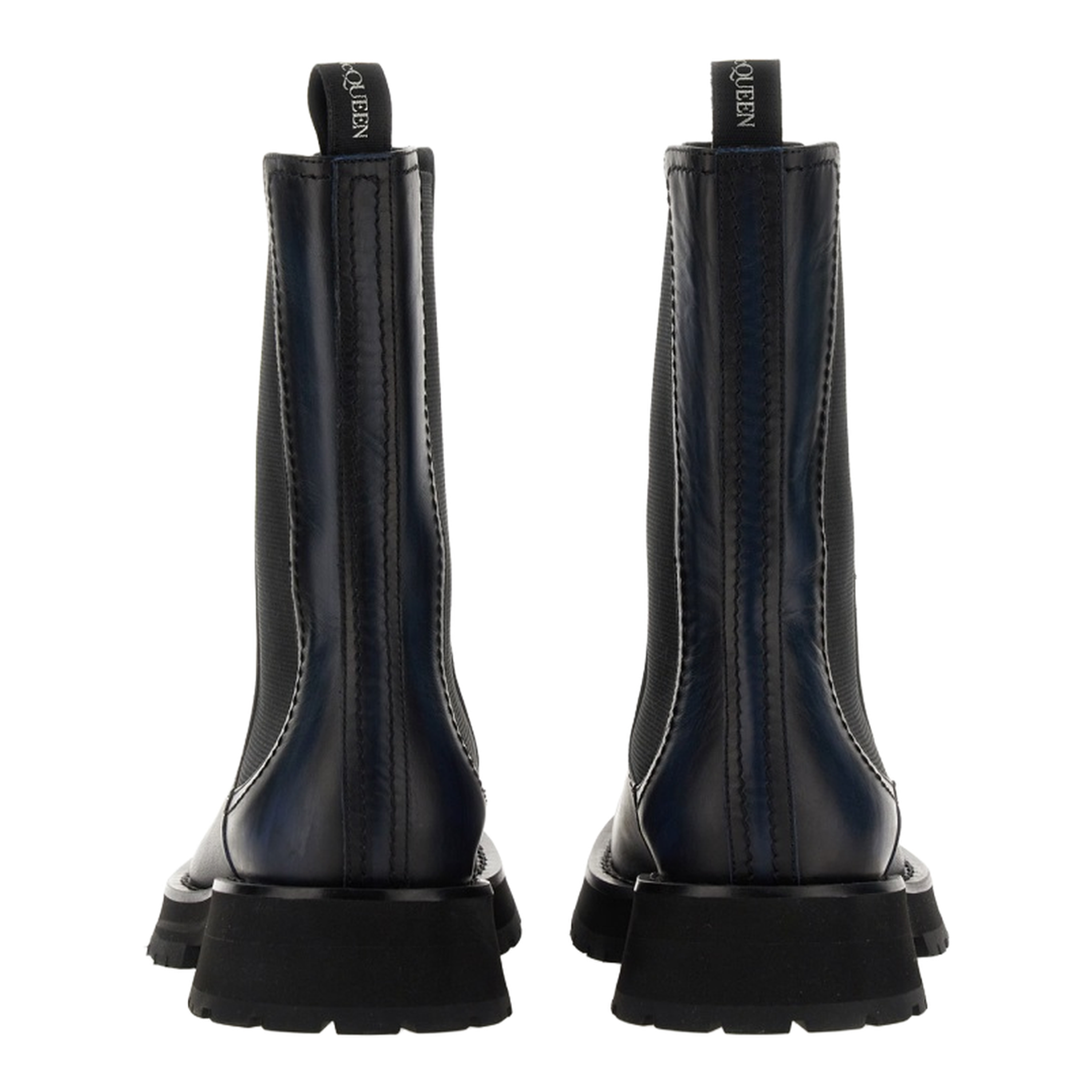 Two-tone leather ankle boots - Image 3