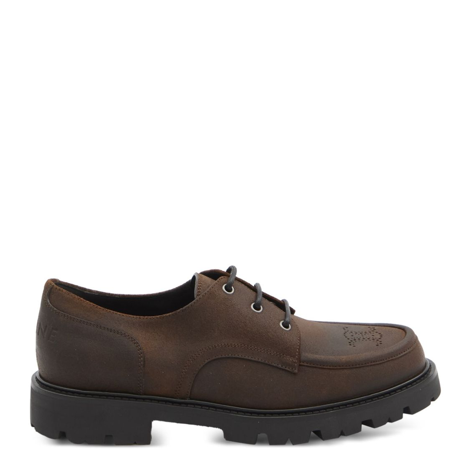 Margaret Derby Loafer In Waxed Suede Calfskin - Image 1