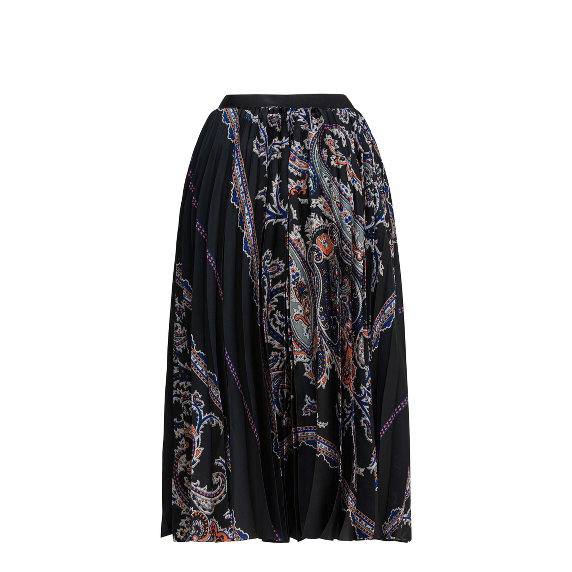 Pleated Skirt With Paisley Print - Image 2