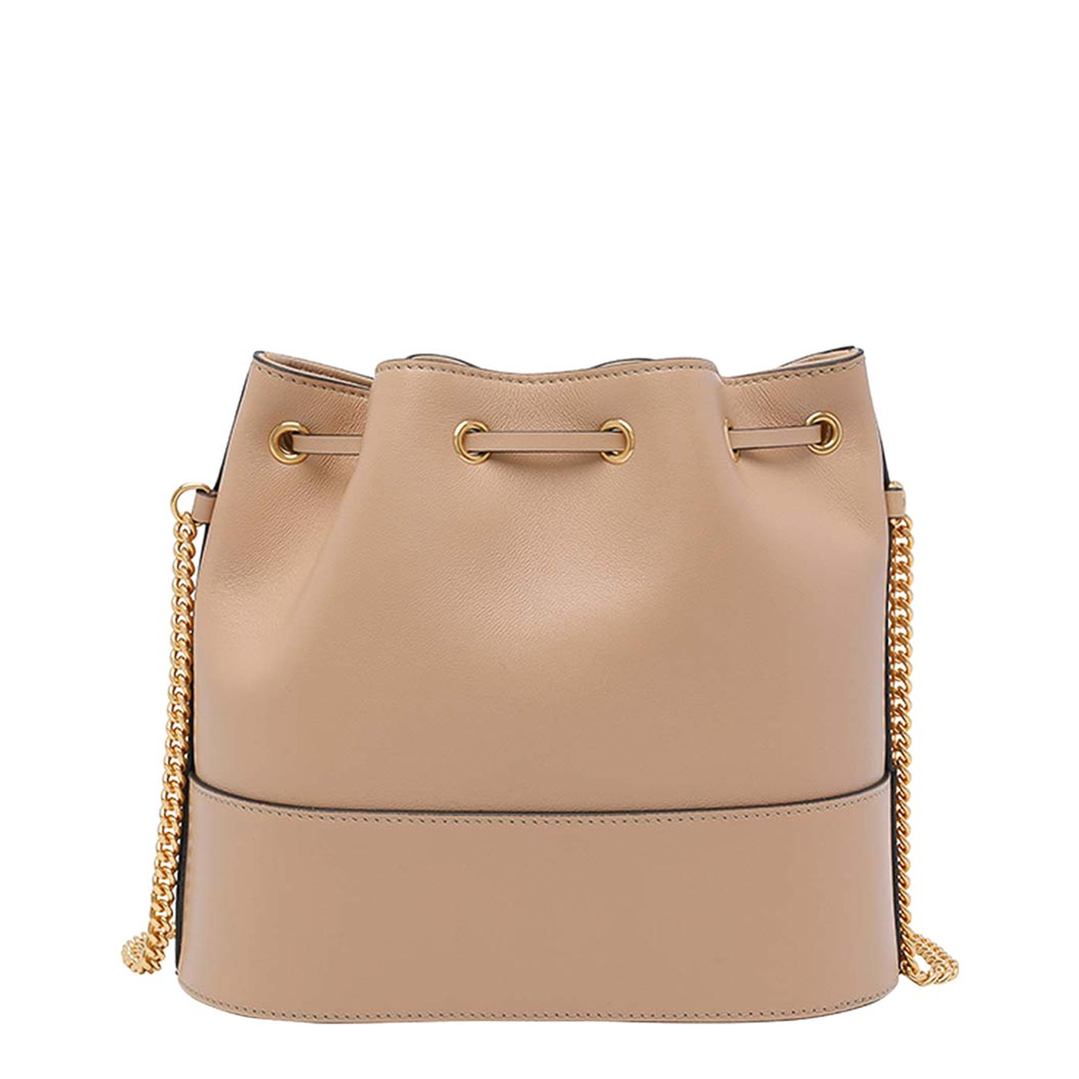 VLogo Signature Mini Nappa Leather Bucket Bag - Sand - Image 3