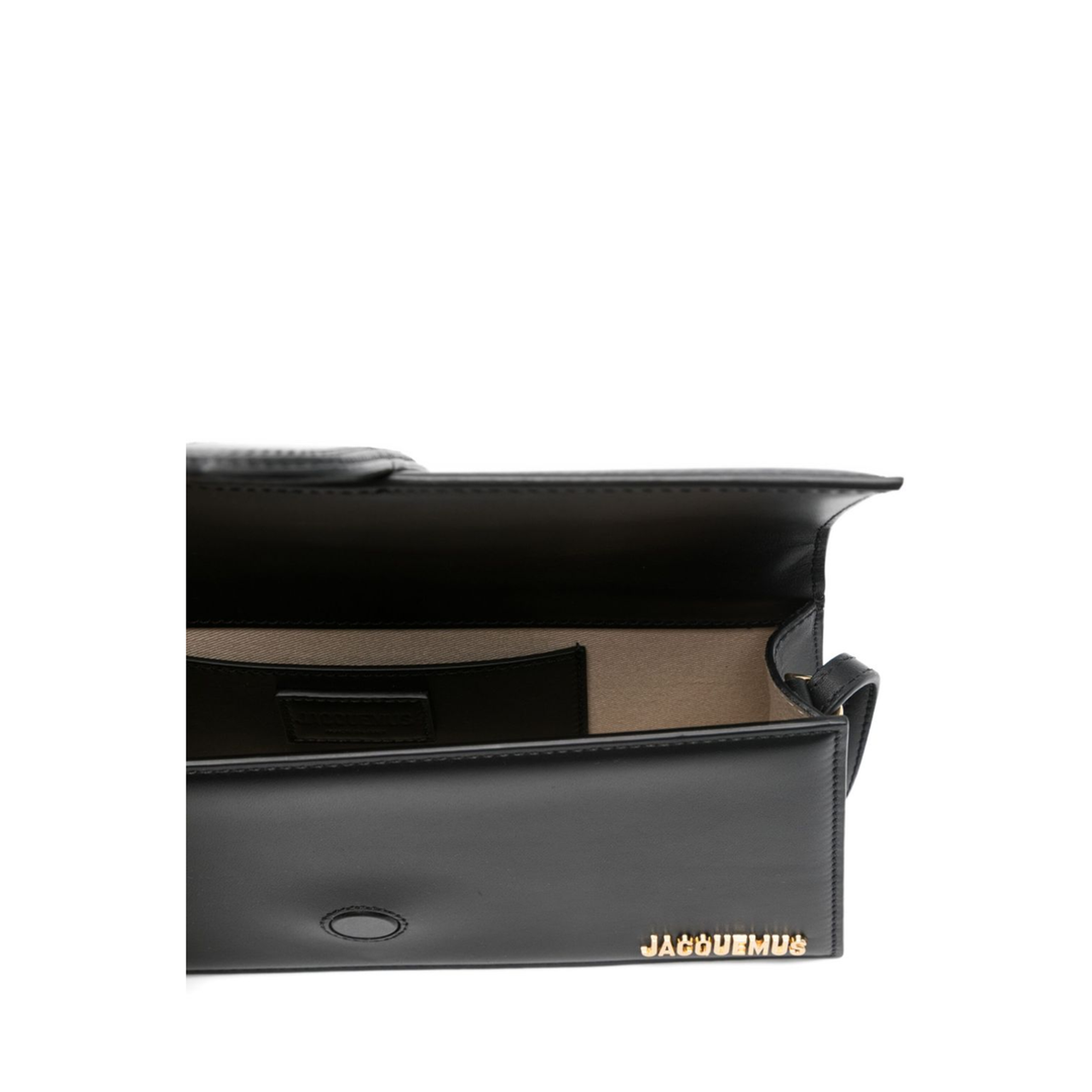 Bambino Long Calfskin Shoulder Bag - Black - Image 5