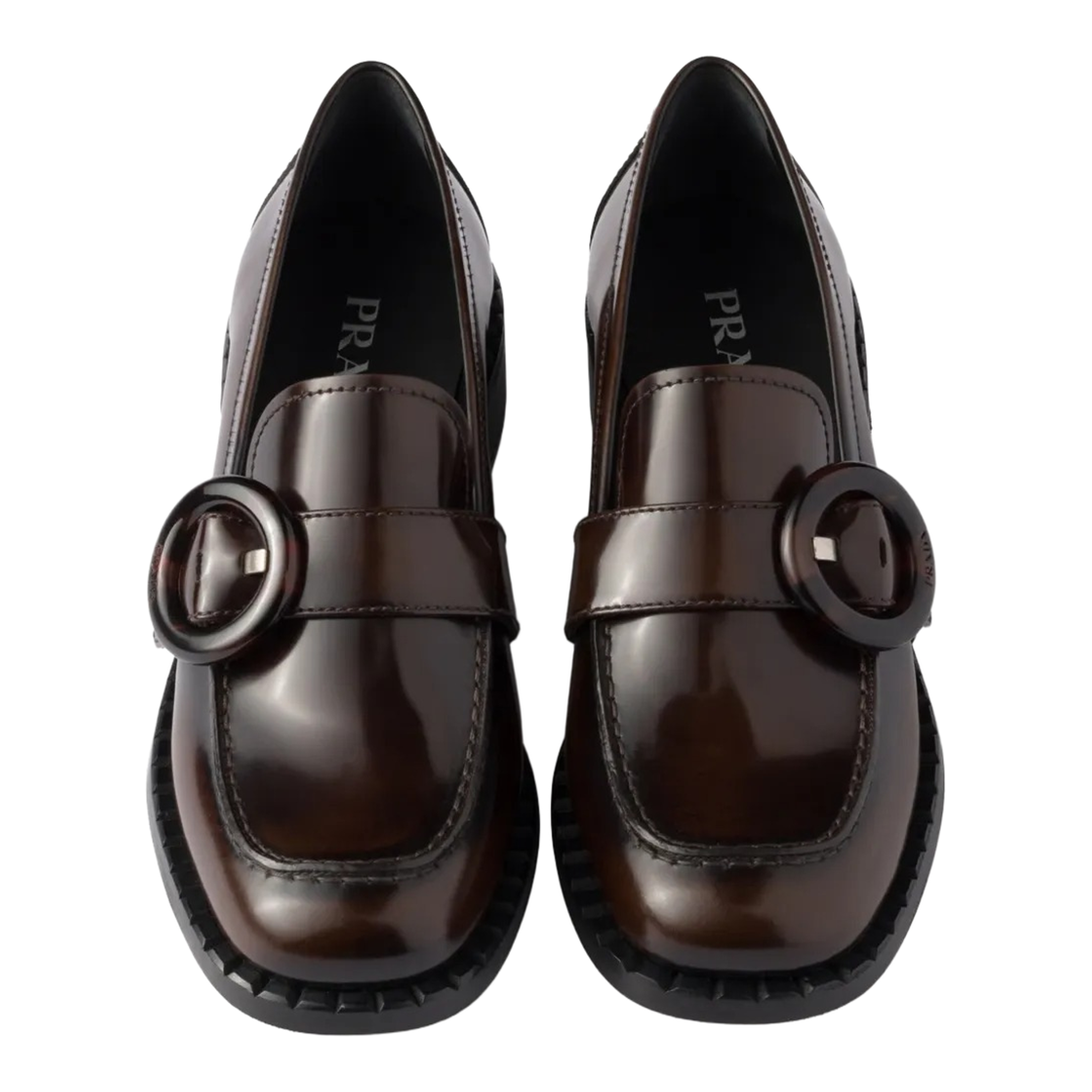 Brushed Fumé Leather Loafers - Image 2
