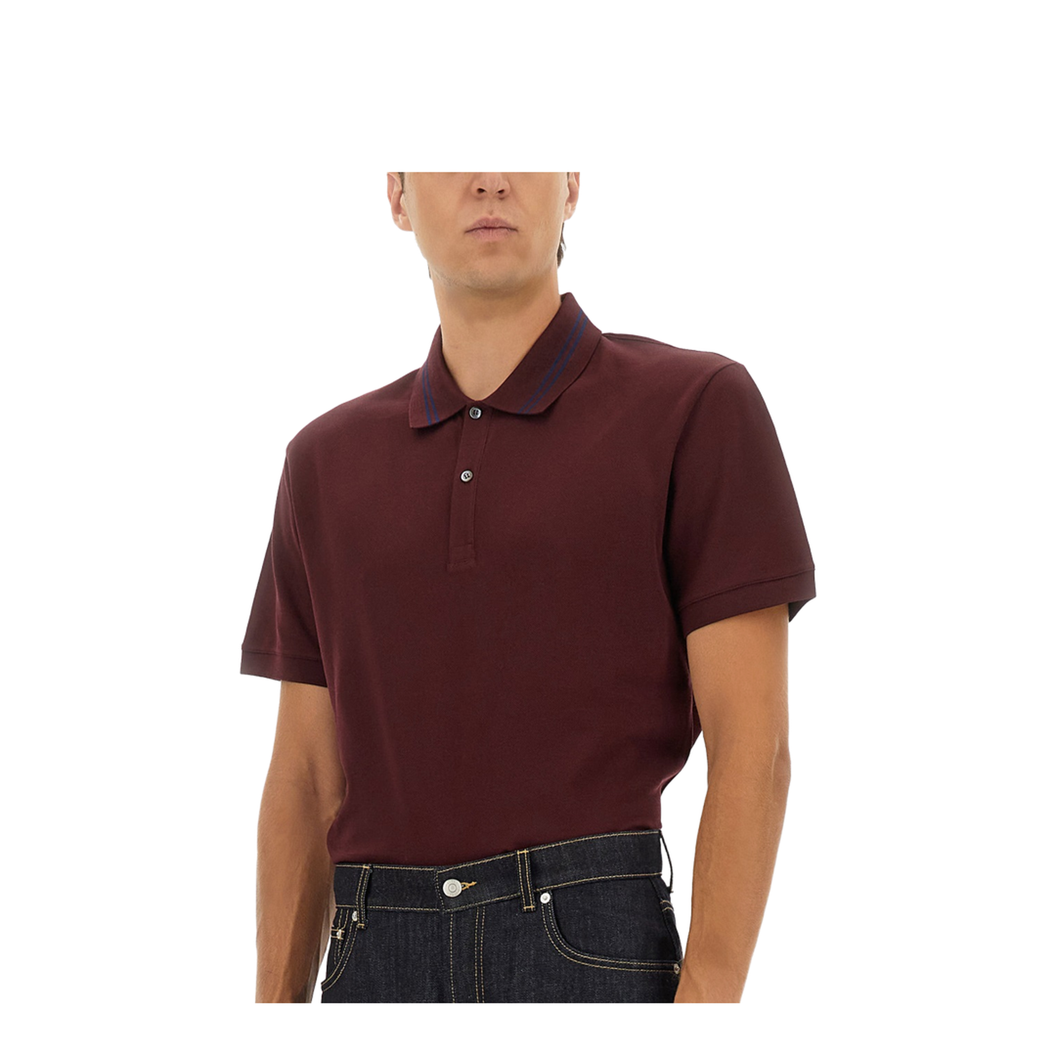 Polo Shirt with Logo on the Collar - Image 4