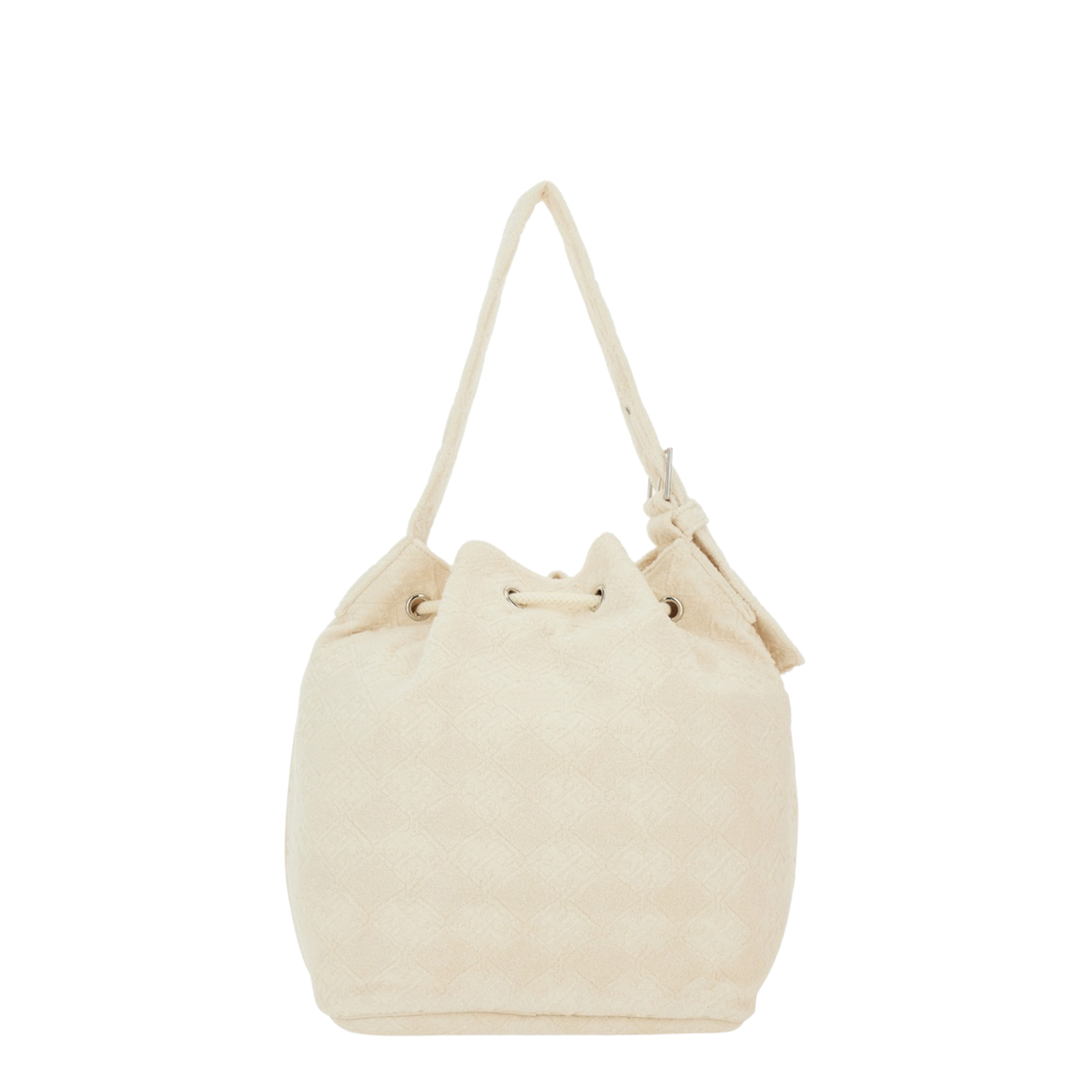 T Monogram Terry Canvas Bucket Bag - White - Image 2