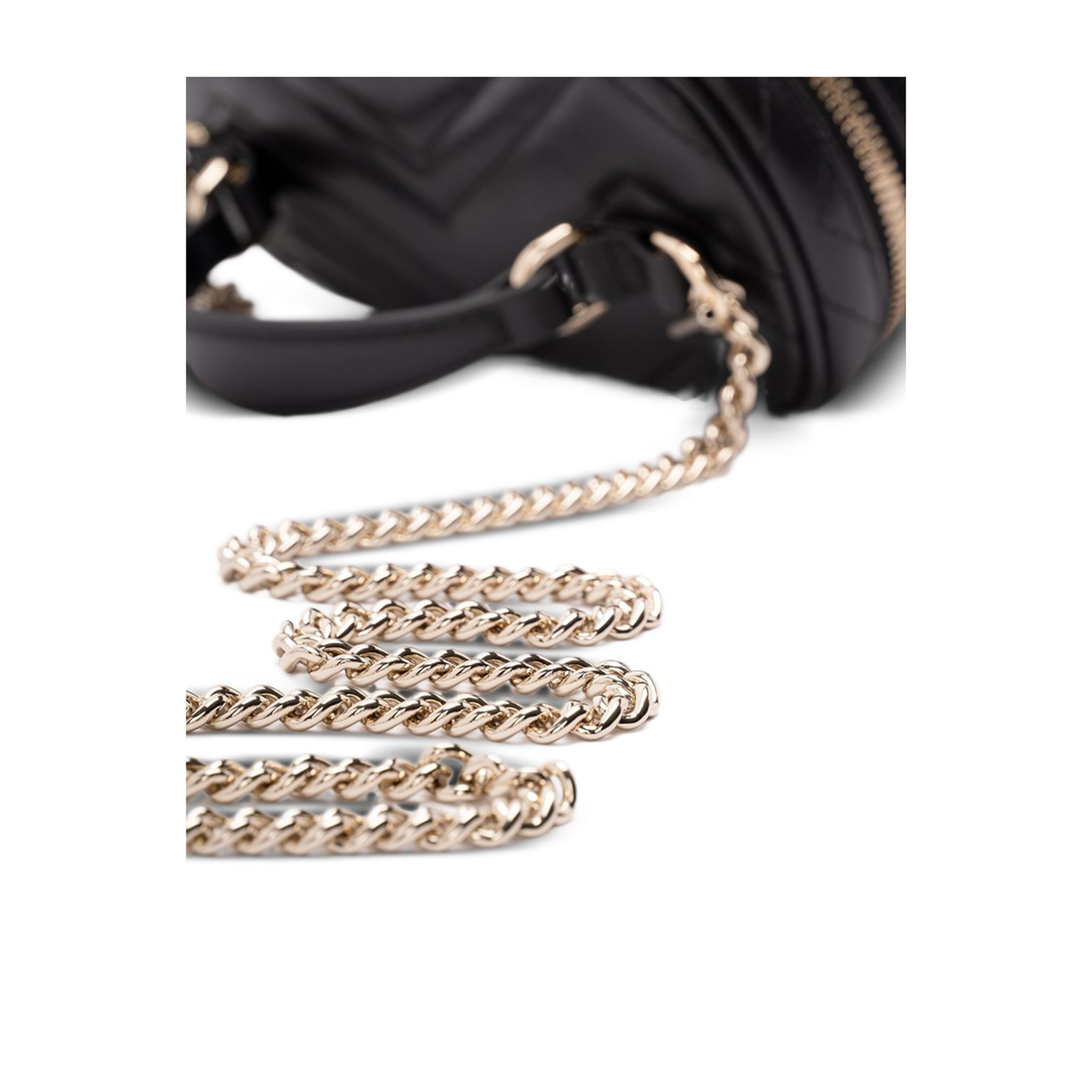 Mini Vanity Bag in Black Leather - Image 3