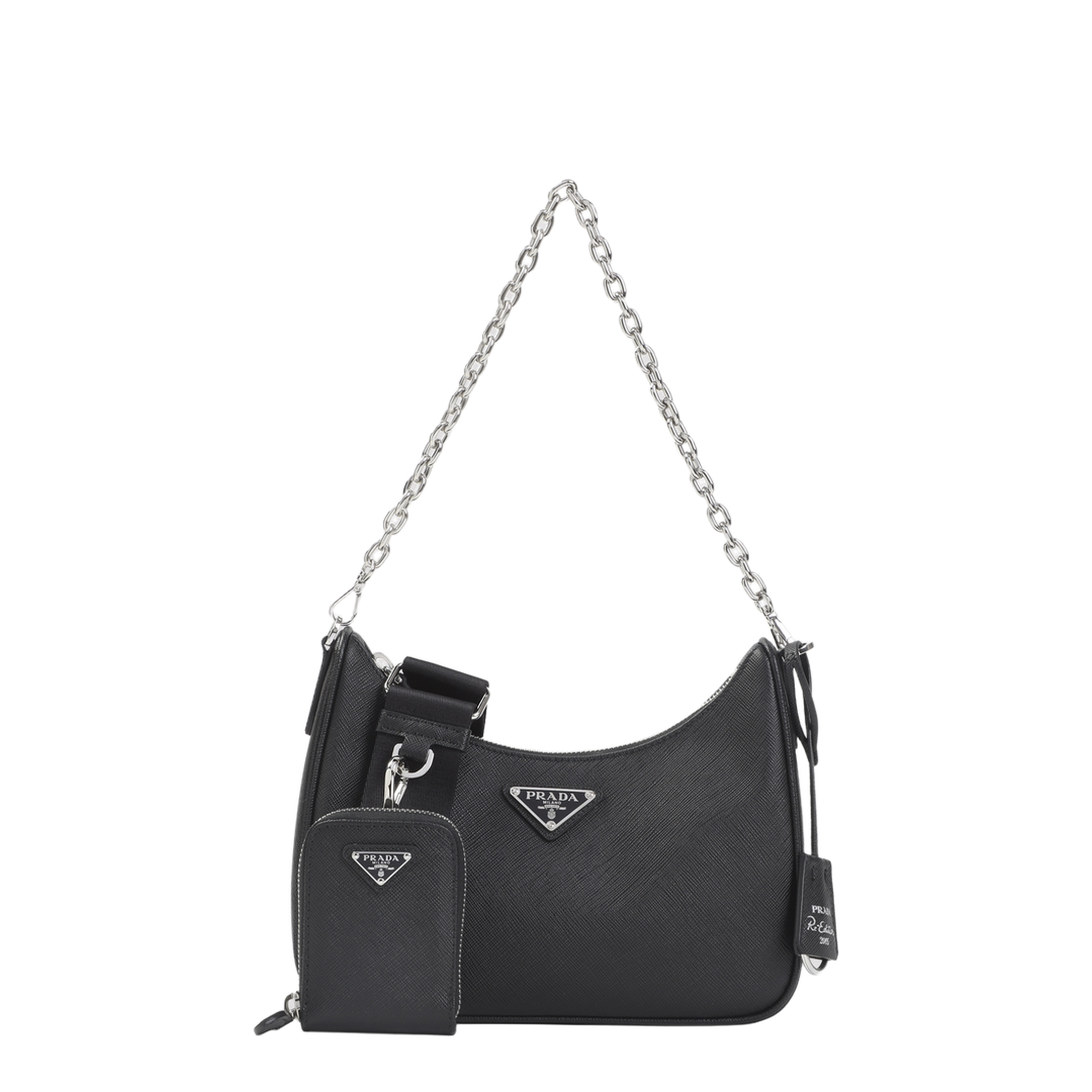 Re-Edition 2005 Calfskin Shoulder Bag - Black - Image 3