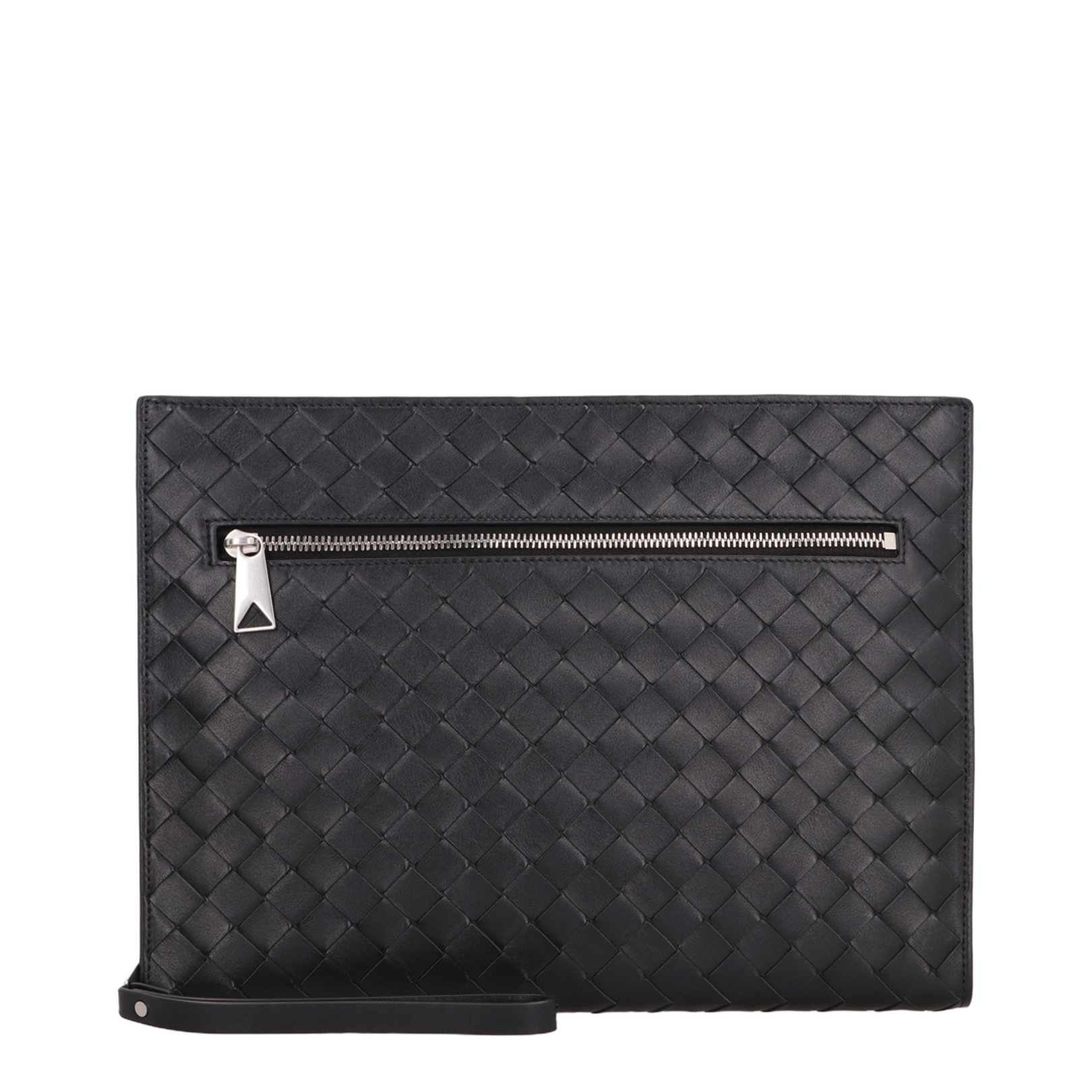 Intrecciato Leather Document Case - Black - Image 3
