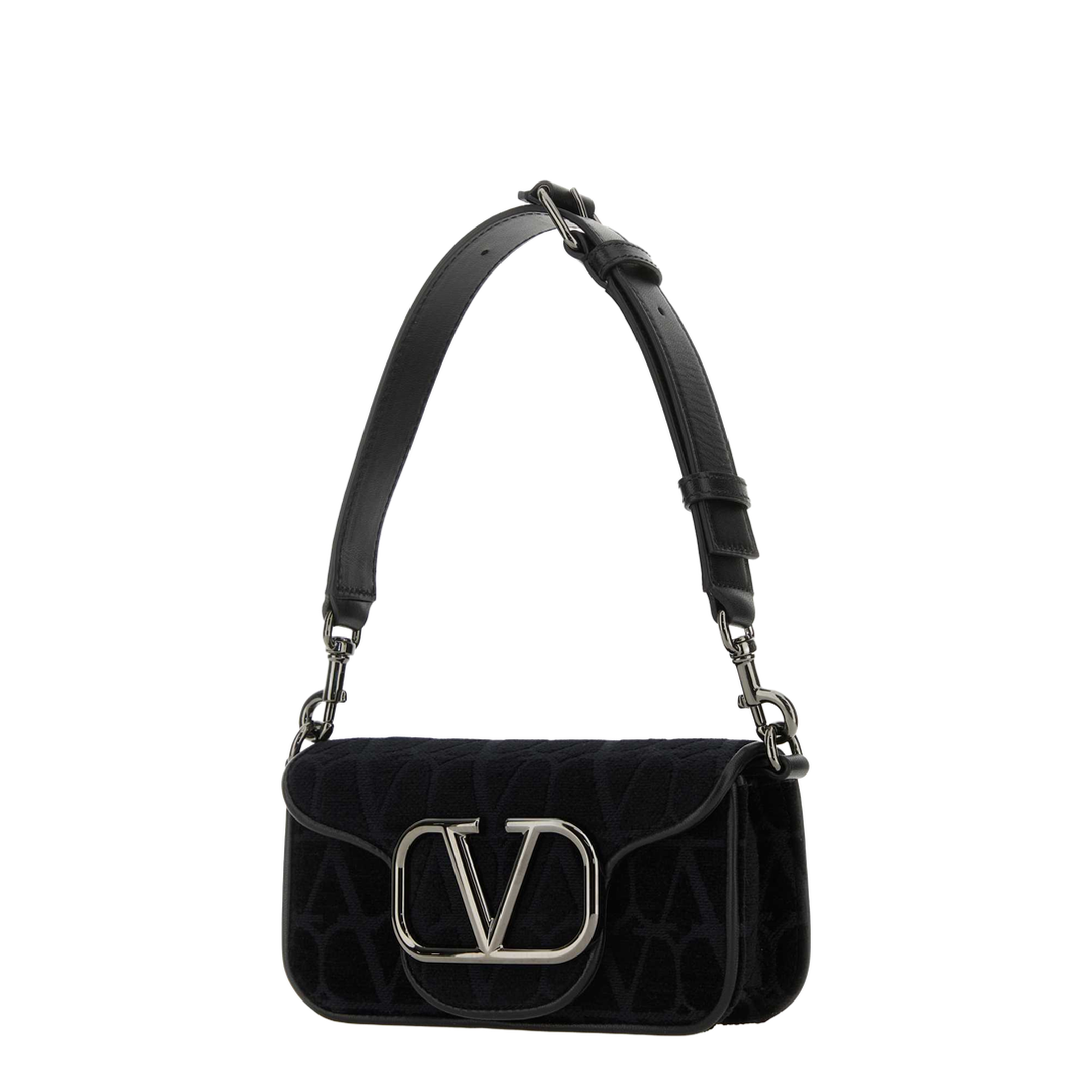 Toile Iconographe Mini Goatskin & Fabric Shoulder Bag - Black - Image 2