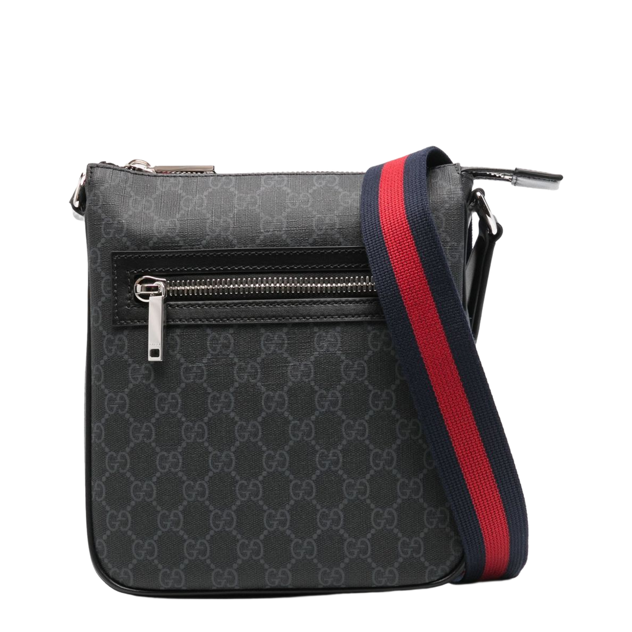 Small Canvas Messenger Bag - Black - Image 1