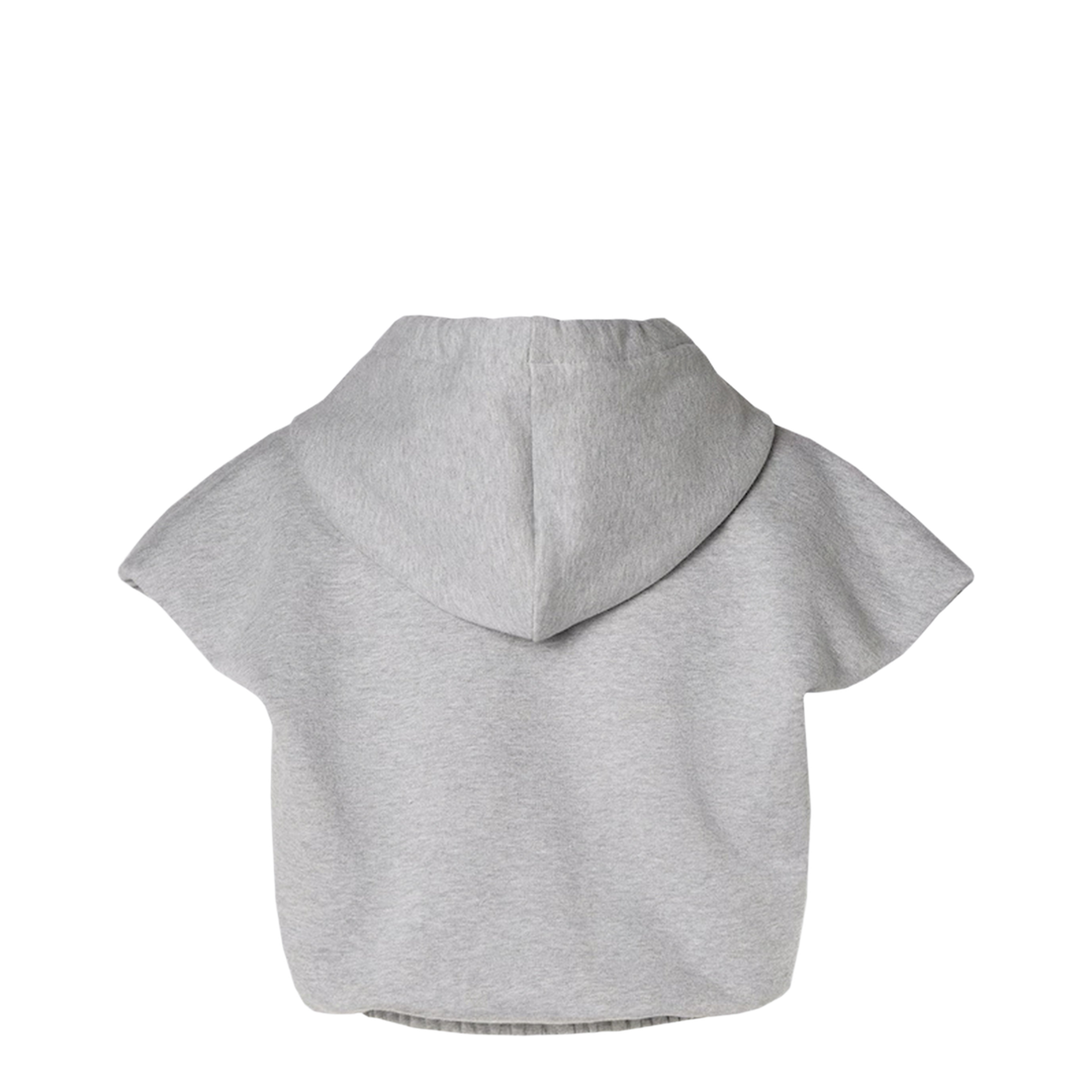 Grey Cropped Sleeveless Jersey Top - Image 2