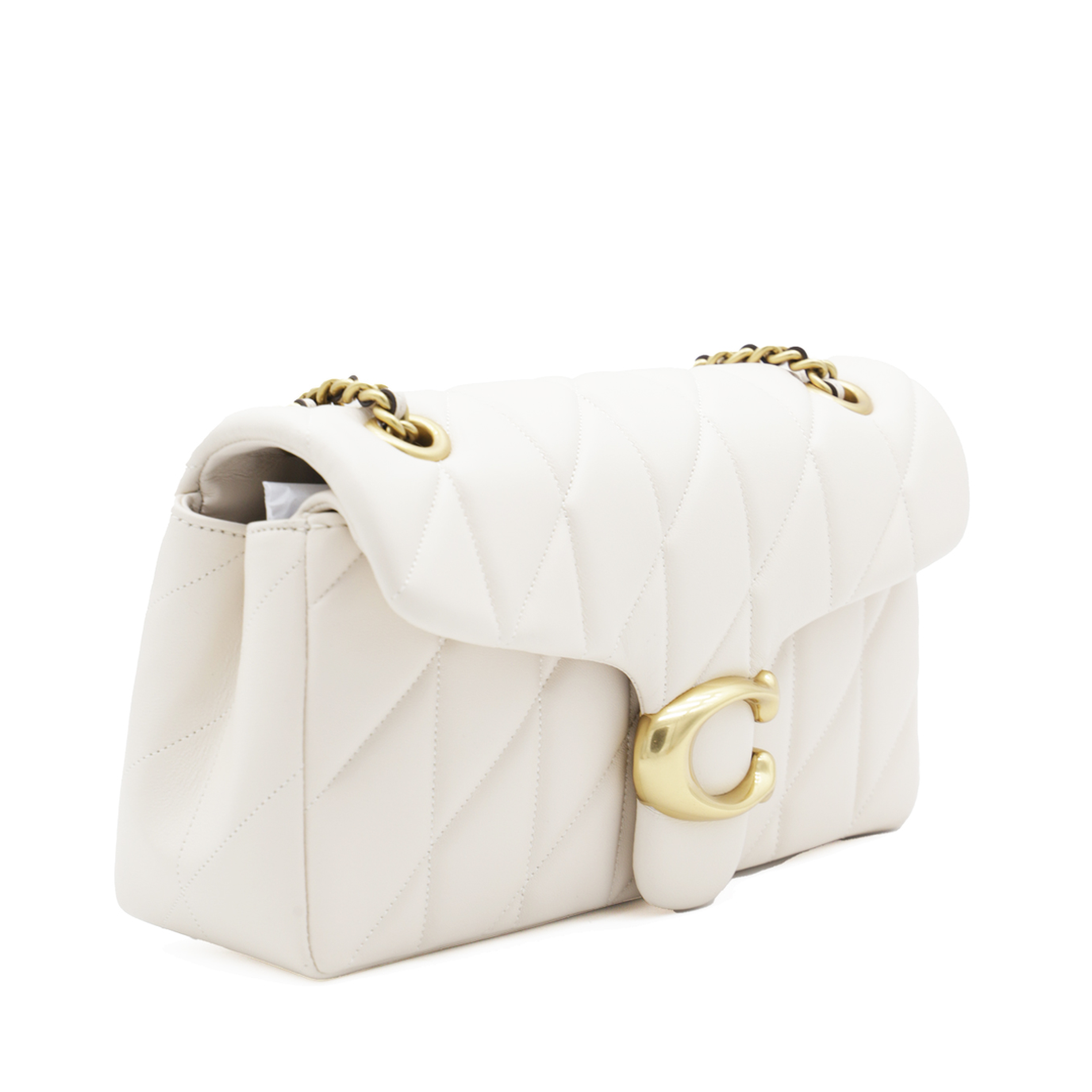 Tabby Nappa Leather Shoulder Bag - Chalk - Image 4
