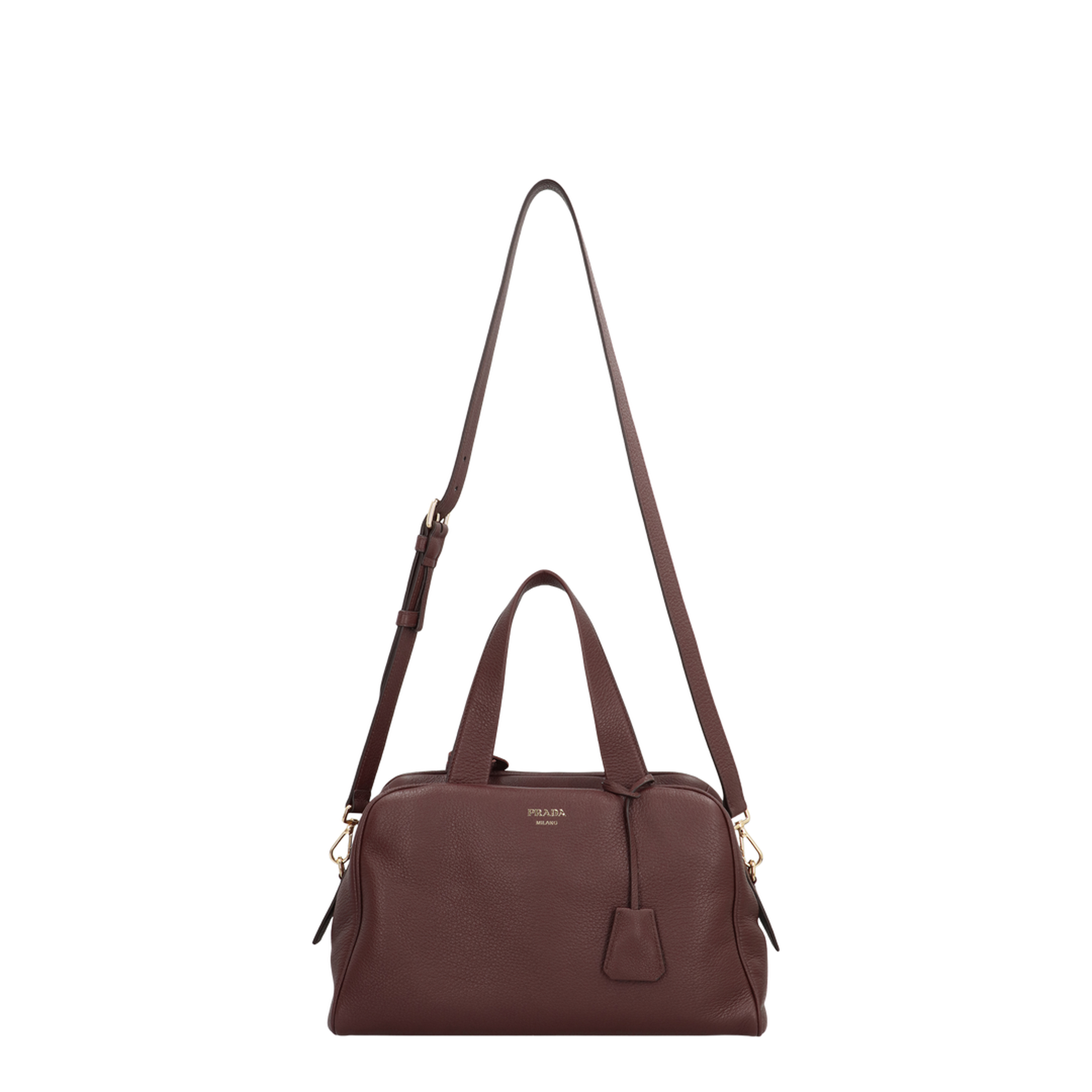 Bowling Bag in Grainy Leather Brown - Image 5