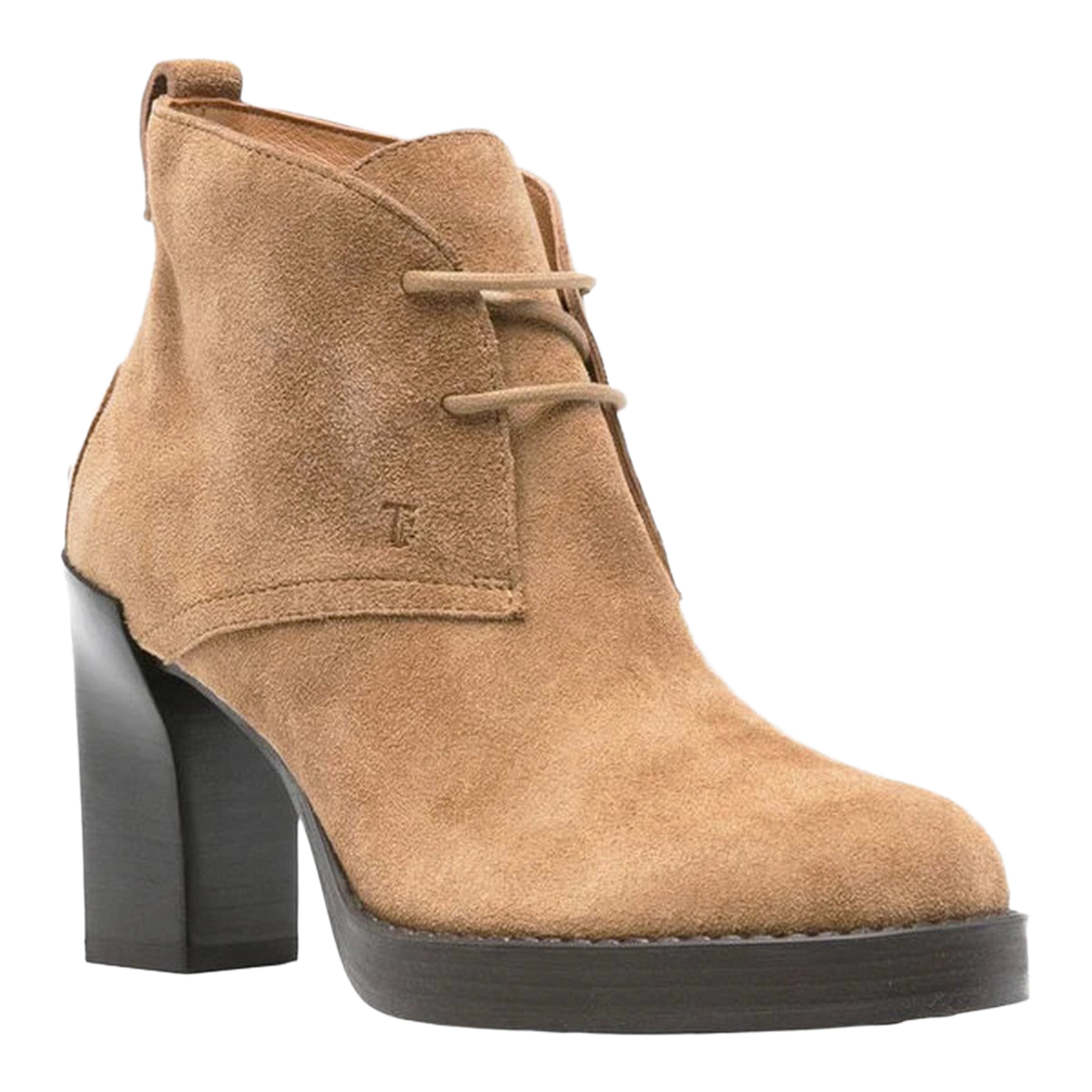 Brown Suede Upper Lace-Up Shoes - Image 2