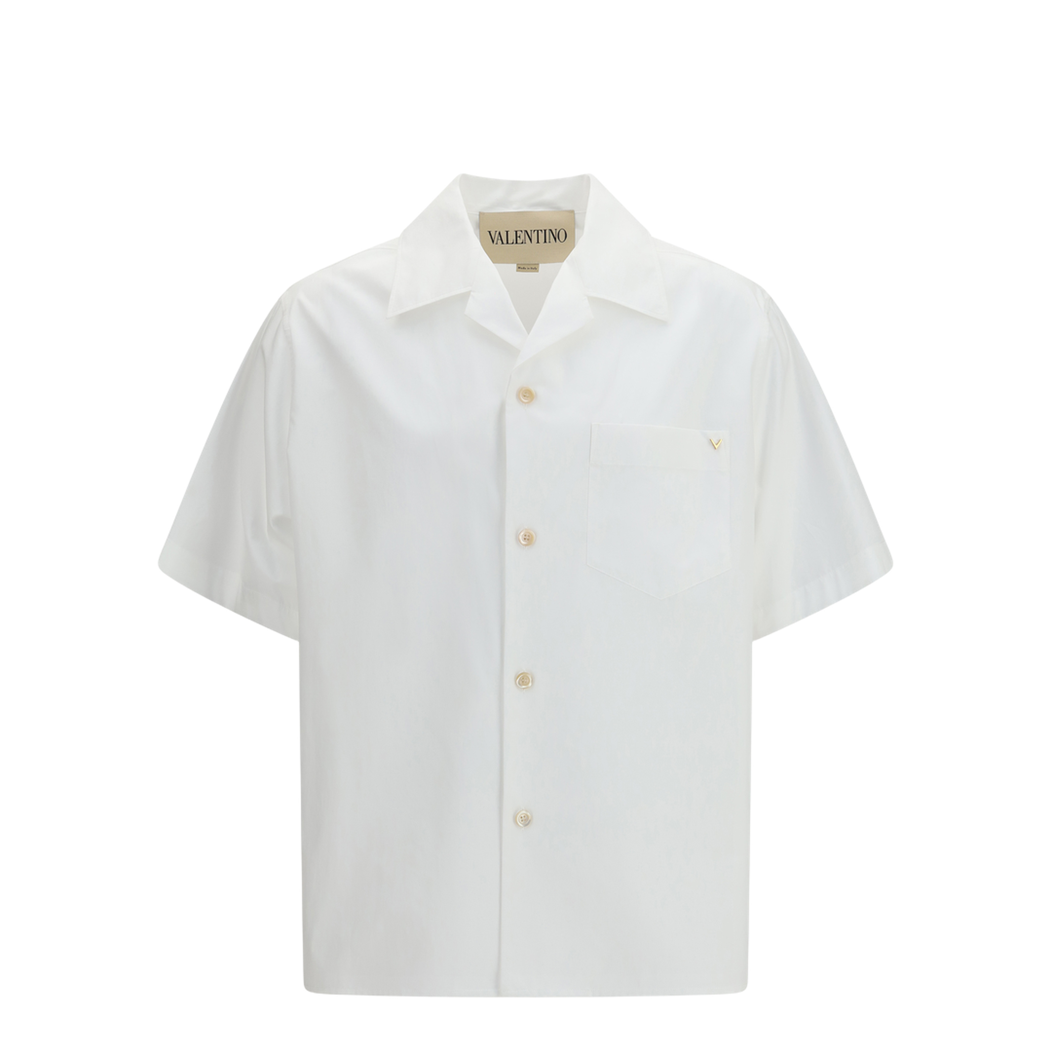 Cotton Poplin Bowling Shirt with VGold - Image 1
