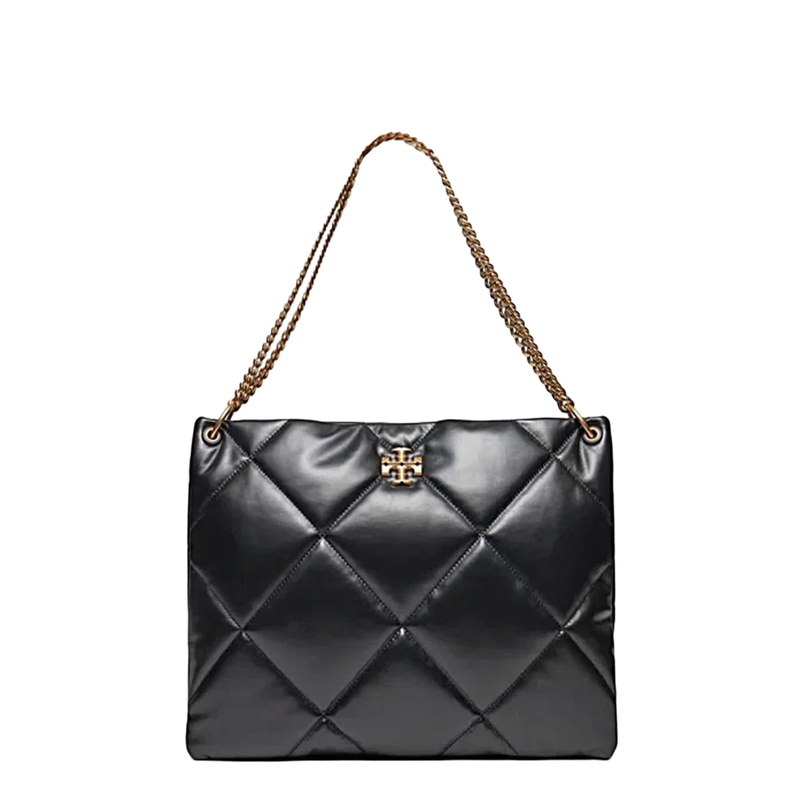 Kira Diamond Quilt Hobo Bag Black - Image 1