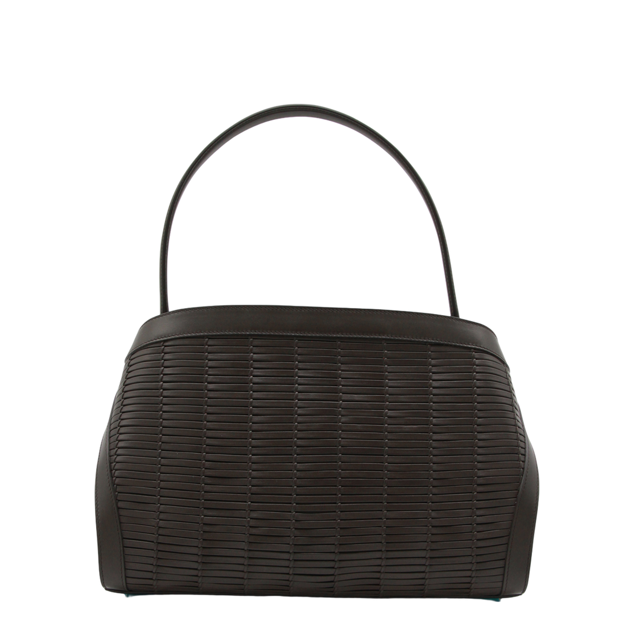 Hug Medium Calfskin Handbag - Dark Brown - Image 6