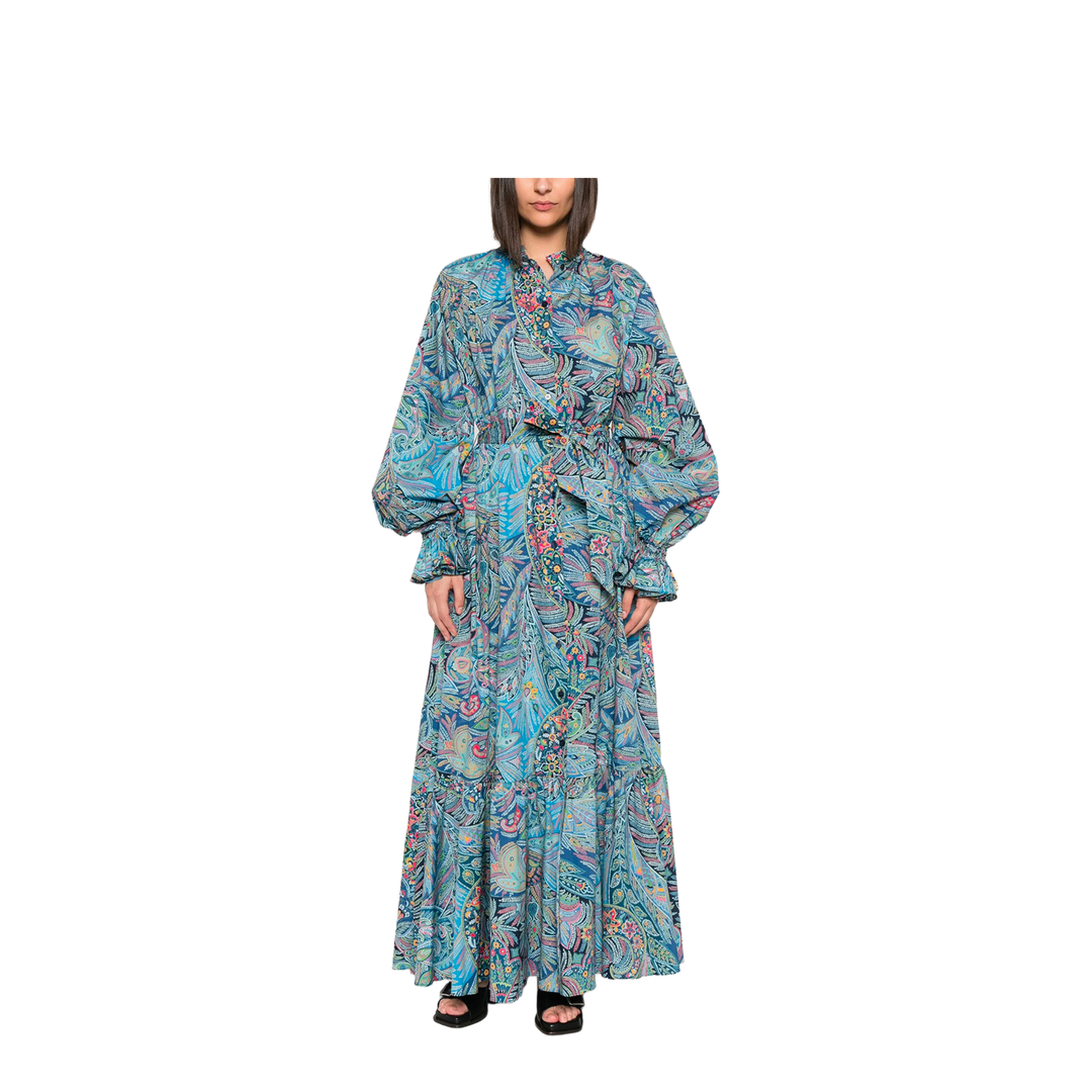 Paisley Print Cotton-Blend Shirt Dress - Image 5