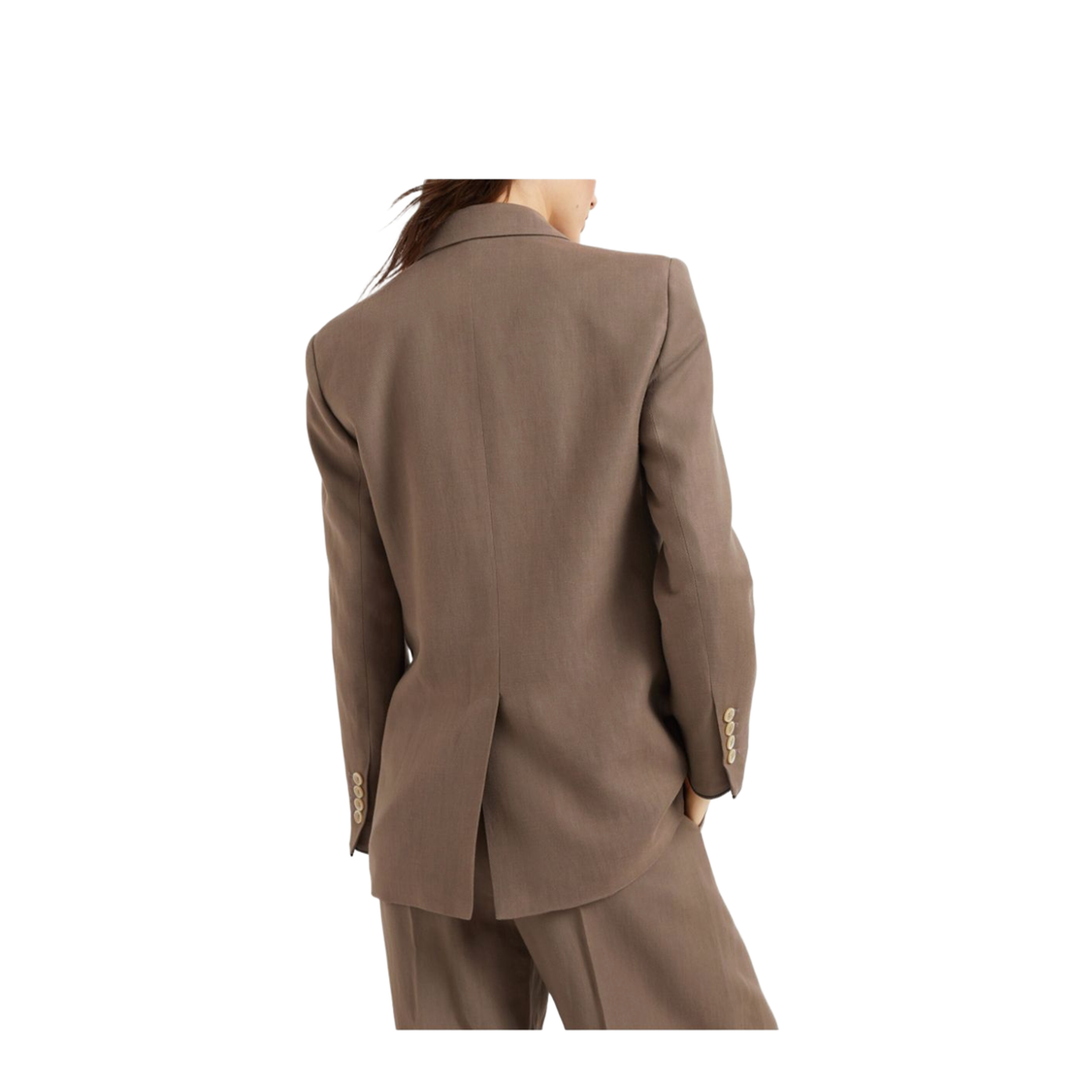 Linen Blend Double-Breasted Jacket - Image 4
