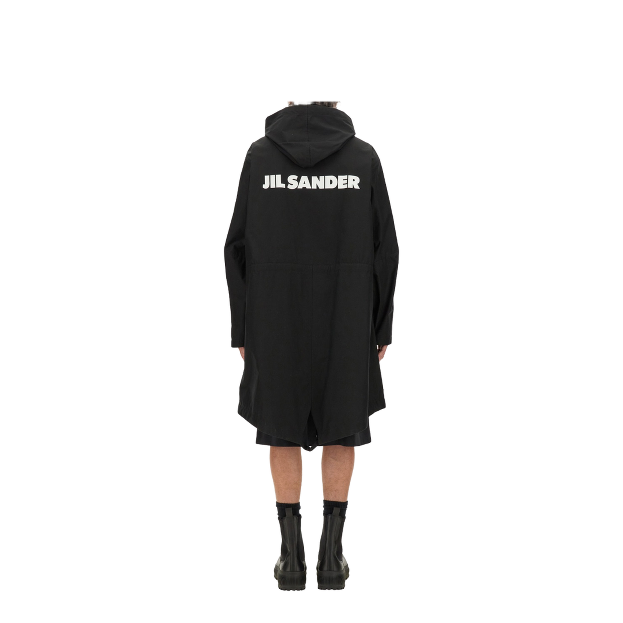 Big Logo Long Jacket - Black - Image 3