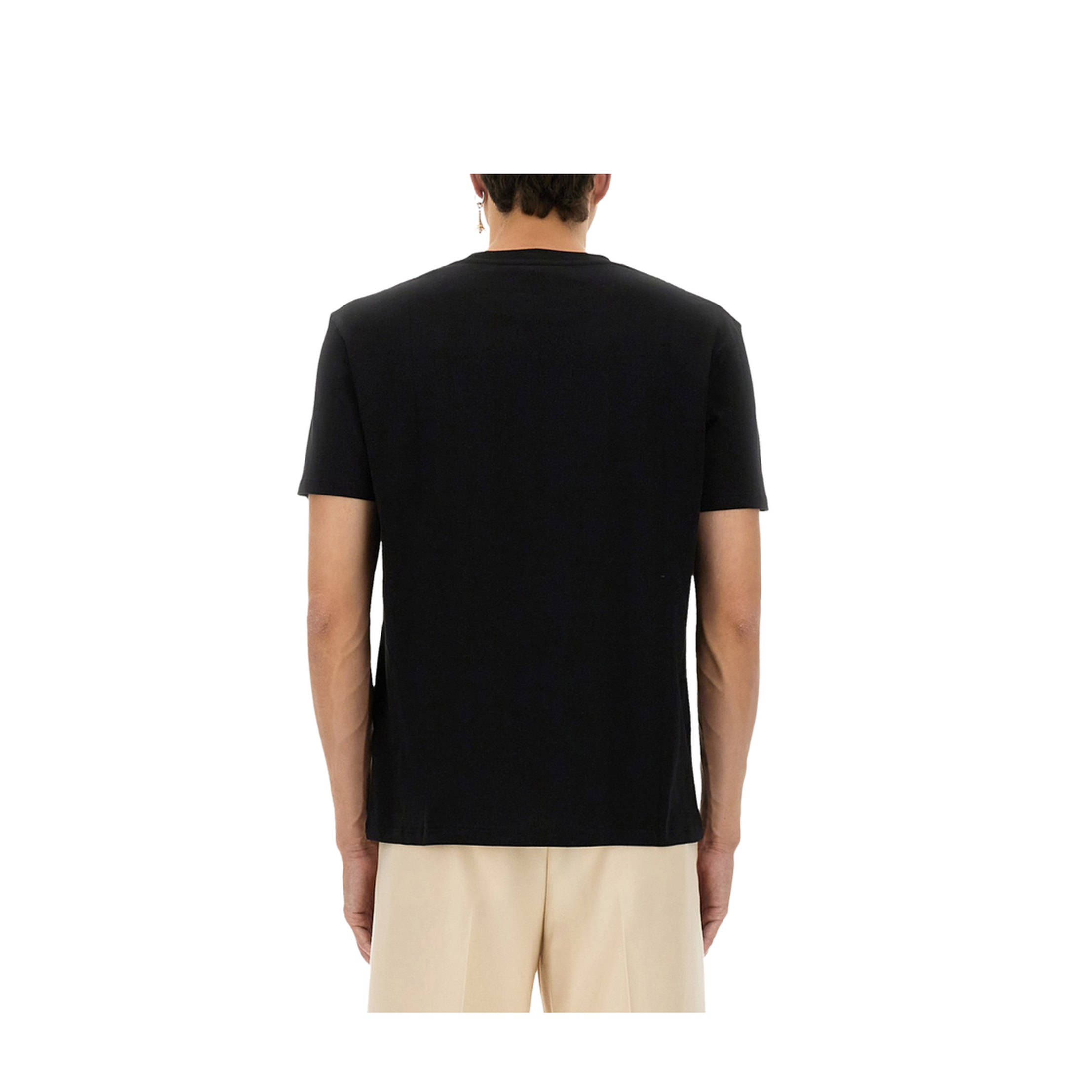 Black Crewneck T-Shirt with VLogo on the Front - Image 3