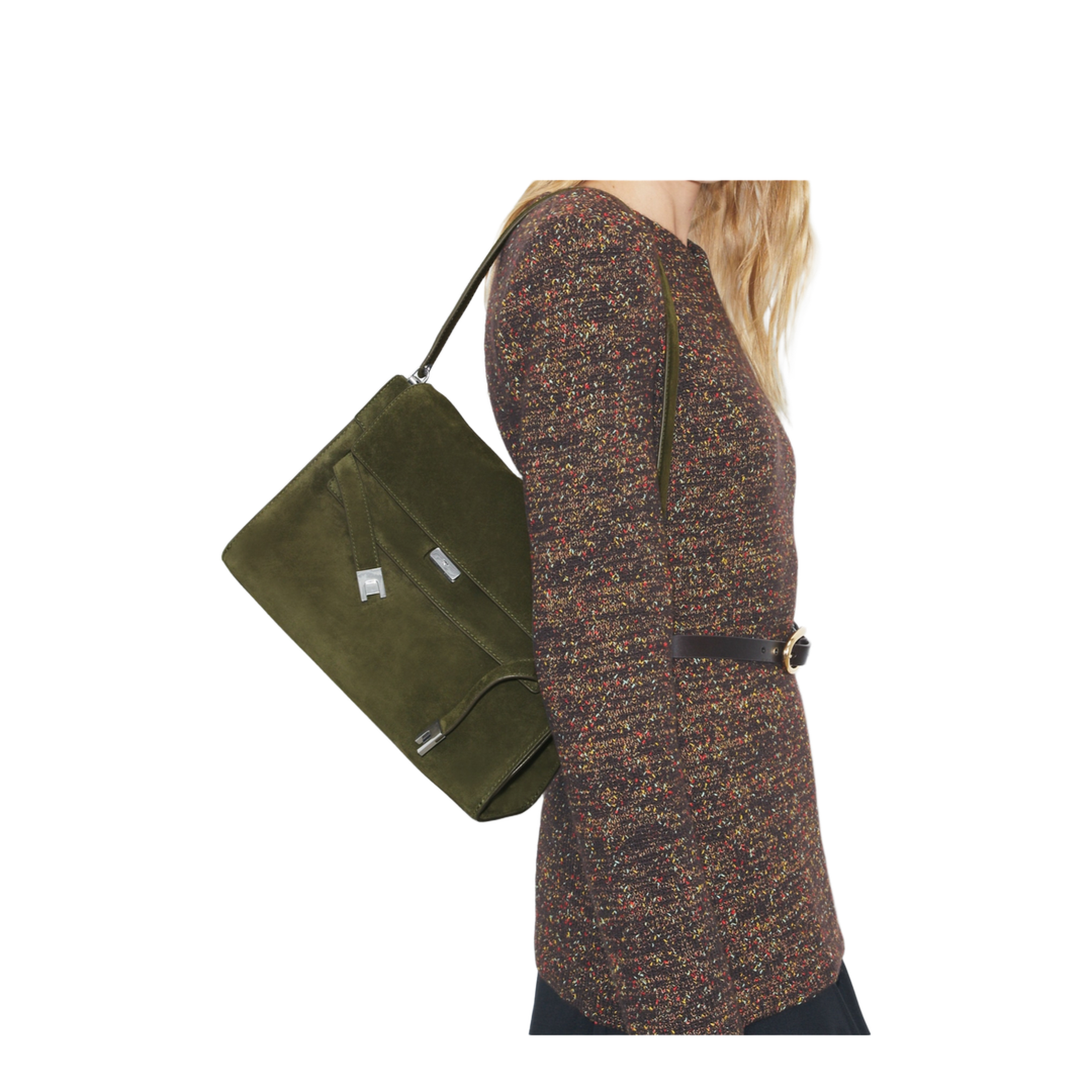 Shoulder Bag Leather Black - Image 4