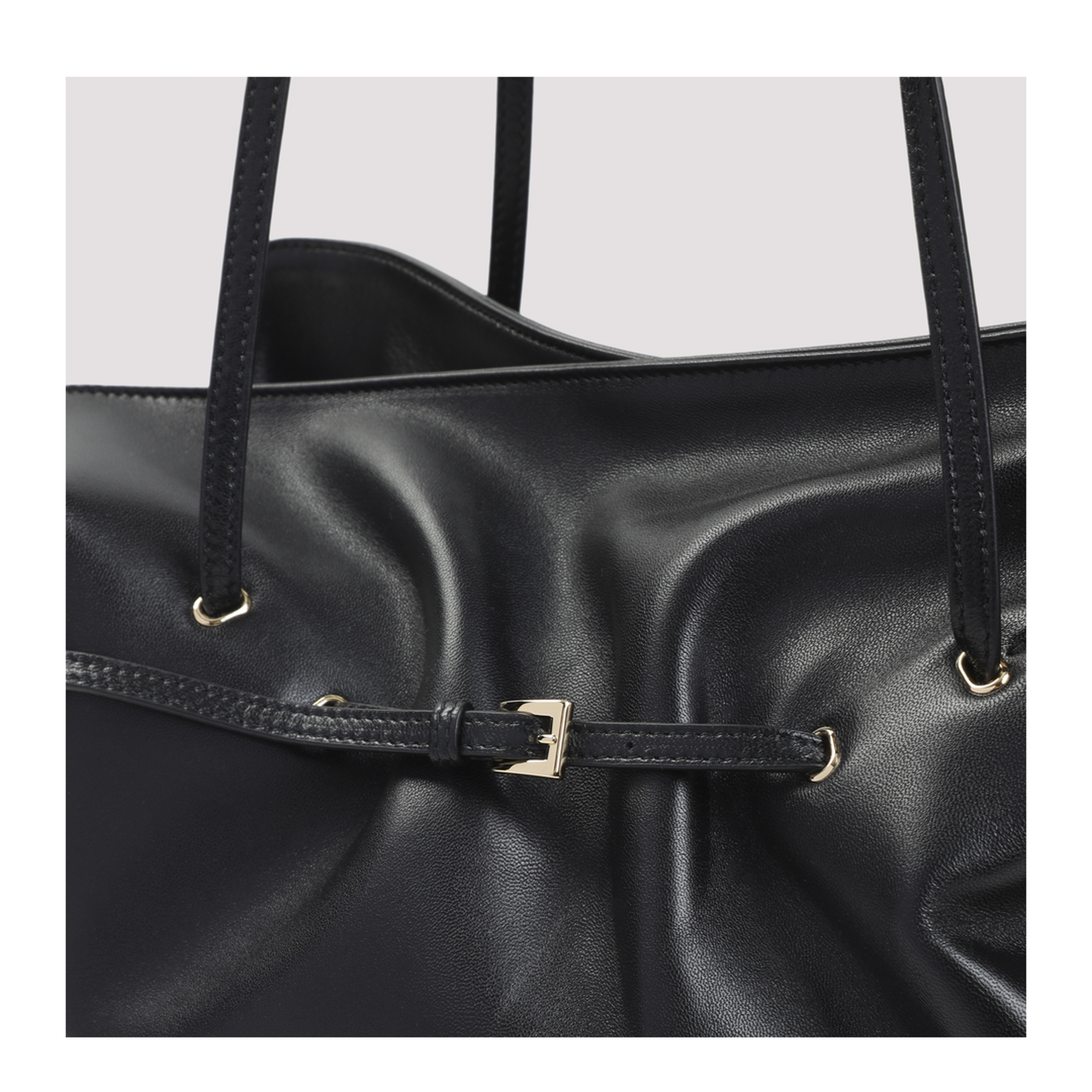 Dada Large Nappa Leather Tote - Black - Image 5
