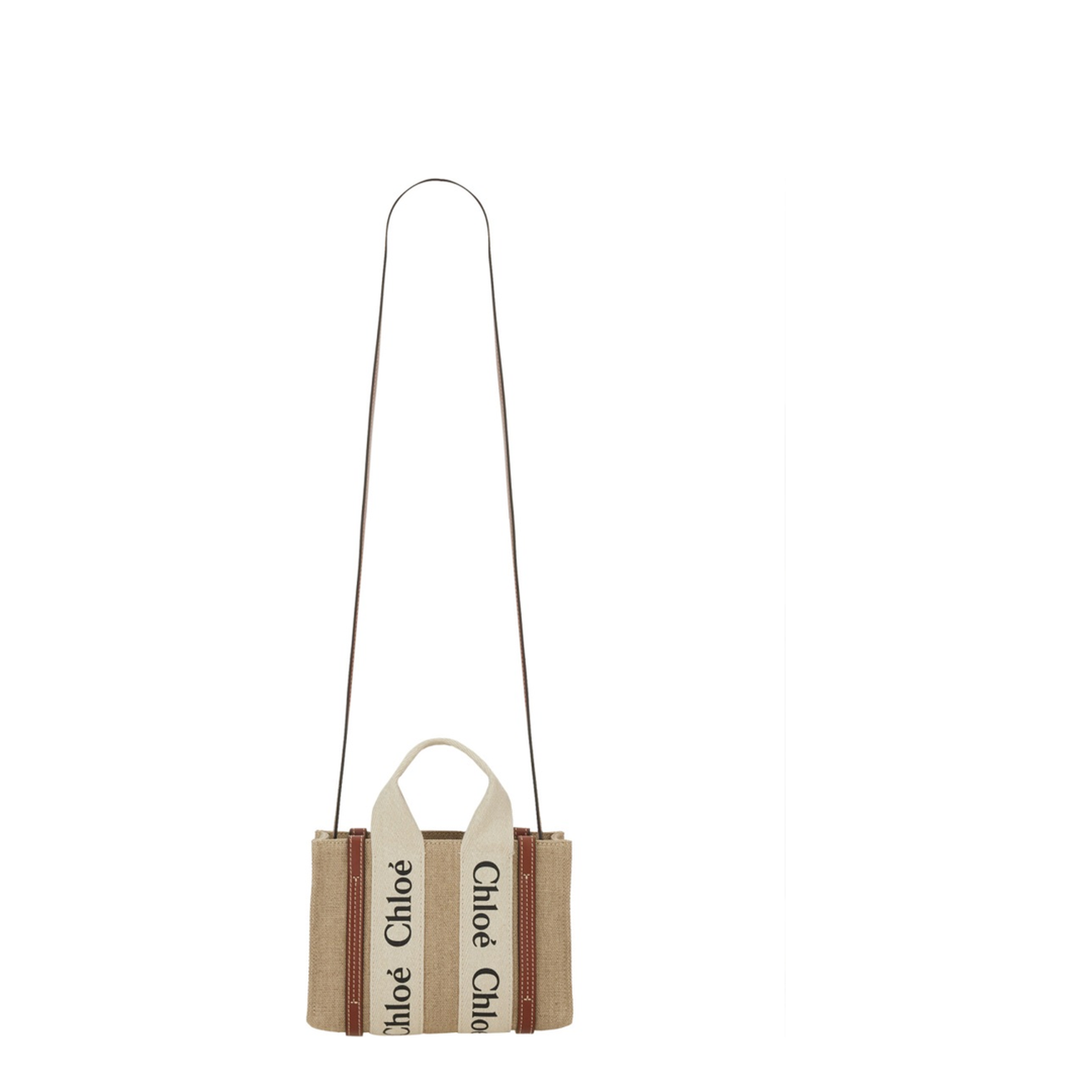 Woody Mini Linen Tote Bag - Image 1