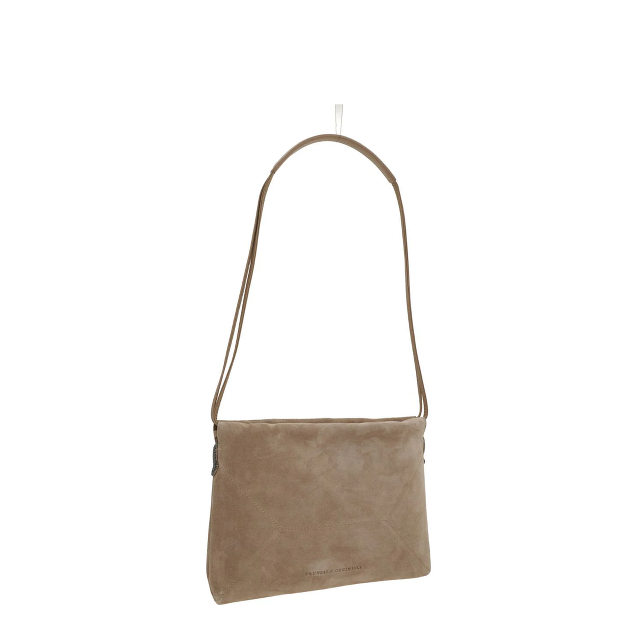 Duo Pouch Shoulder Bag in Suede - Image 2
