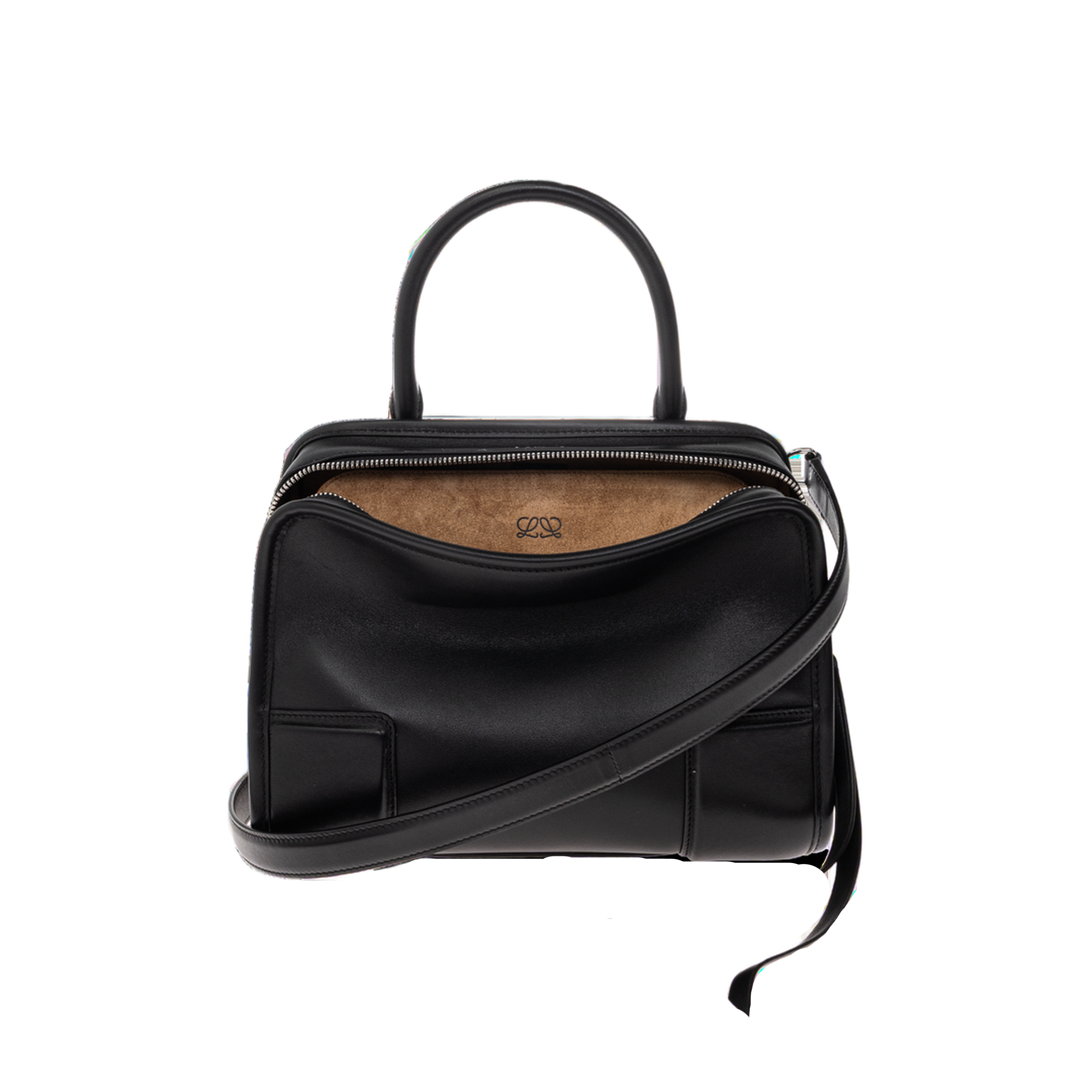 Amazona Small Soft Calfskin Top Handle Bag - Black - Image 1
