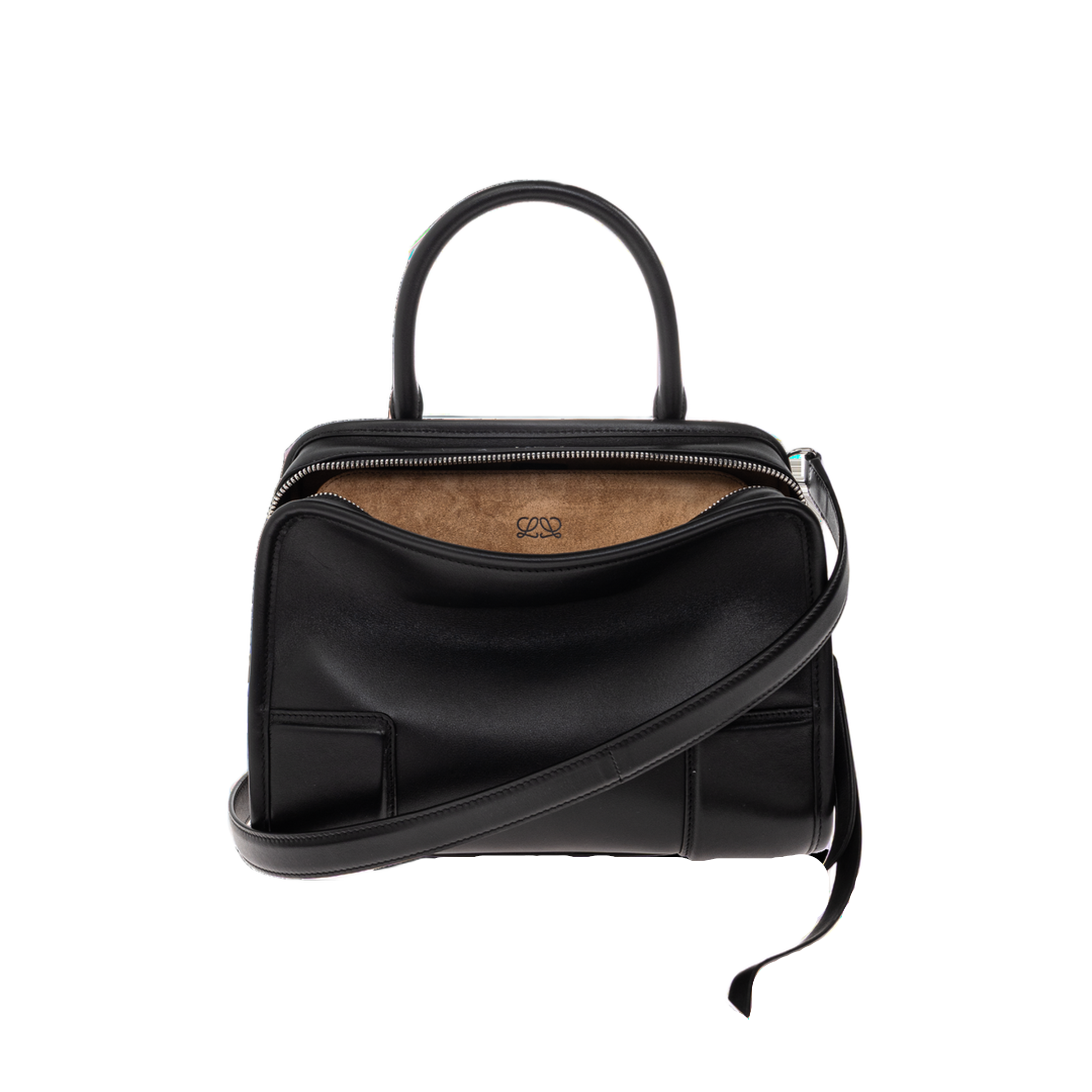 Amazona Small Soft Calfskin Top Handle Bag - Black - Image 1
