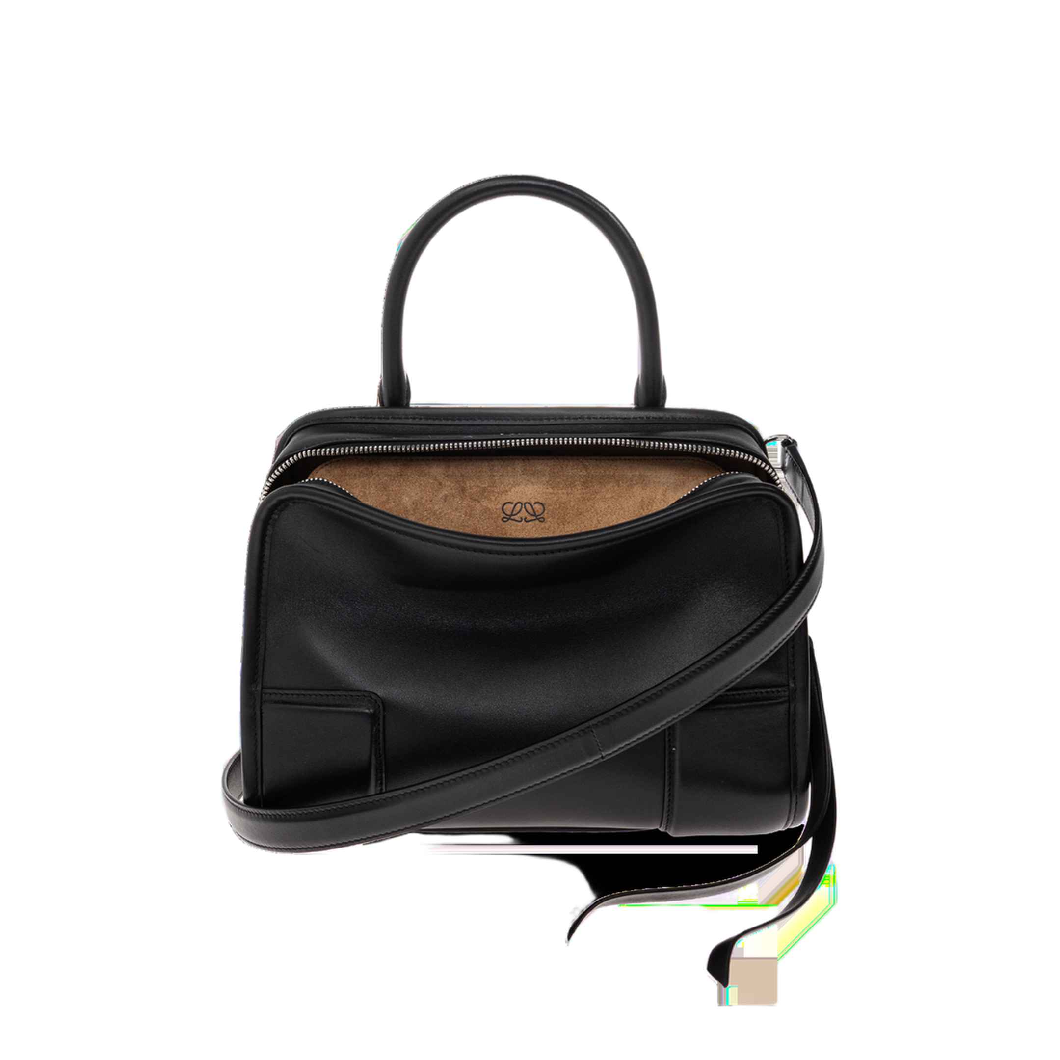 Amazona Small Soft Calfskin Top Handle Bag - Black - Image 1